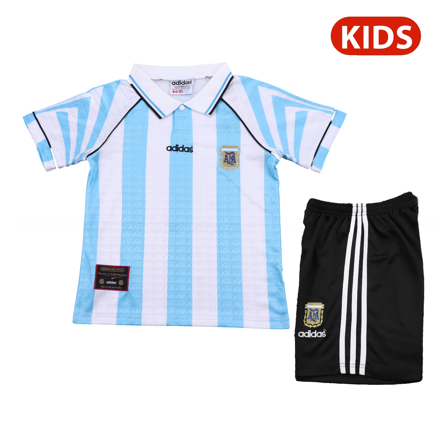Retro Argentina 1996-97 Home Kids Kit - UnitedFutballJersey