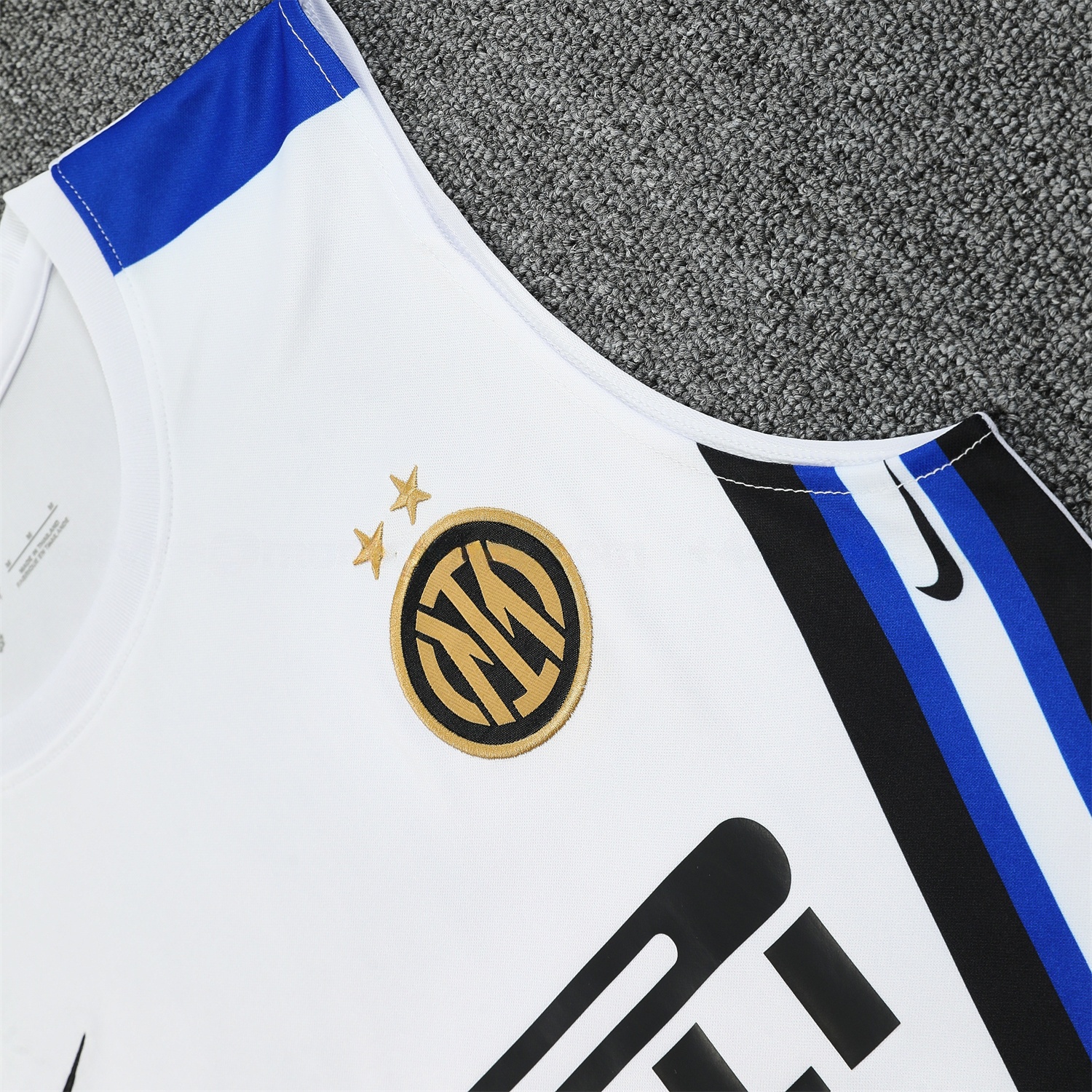 Inter Milan 25-26 Vest Training Set - White Vest & Black Shorts - UnitedFutballJersey