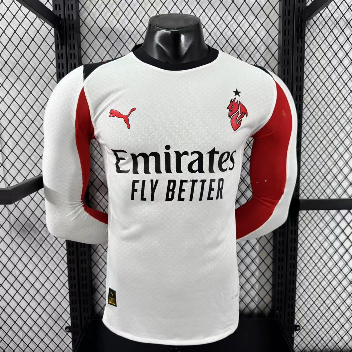 AC Milan 25-26 Away White Long Sleeves Jersey - Player Version - UnitedFutballJersey