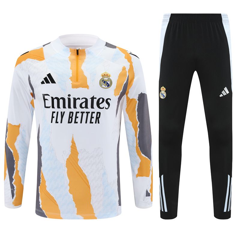 Real Madrid 2025 Long Sleeve Training Set - Three Color Mixing - UnitedFutballJersey