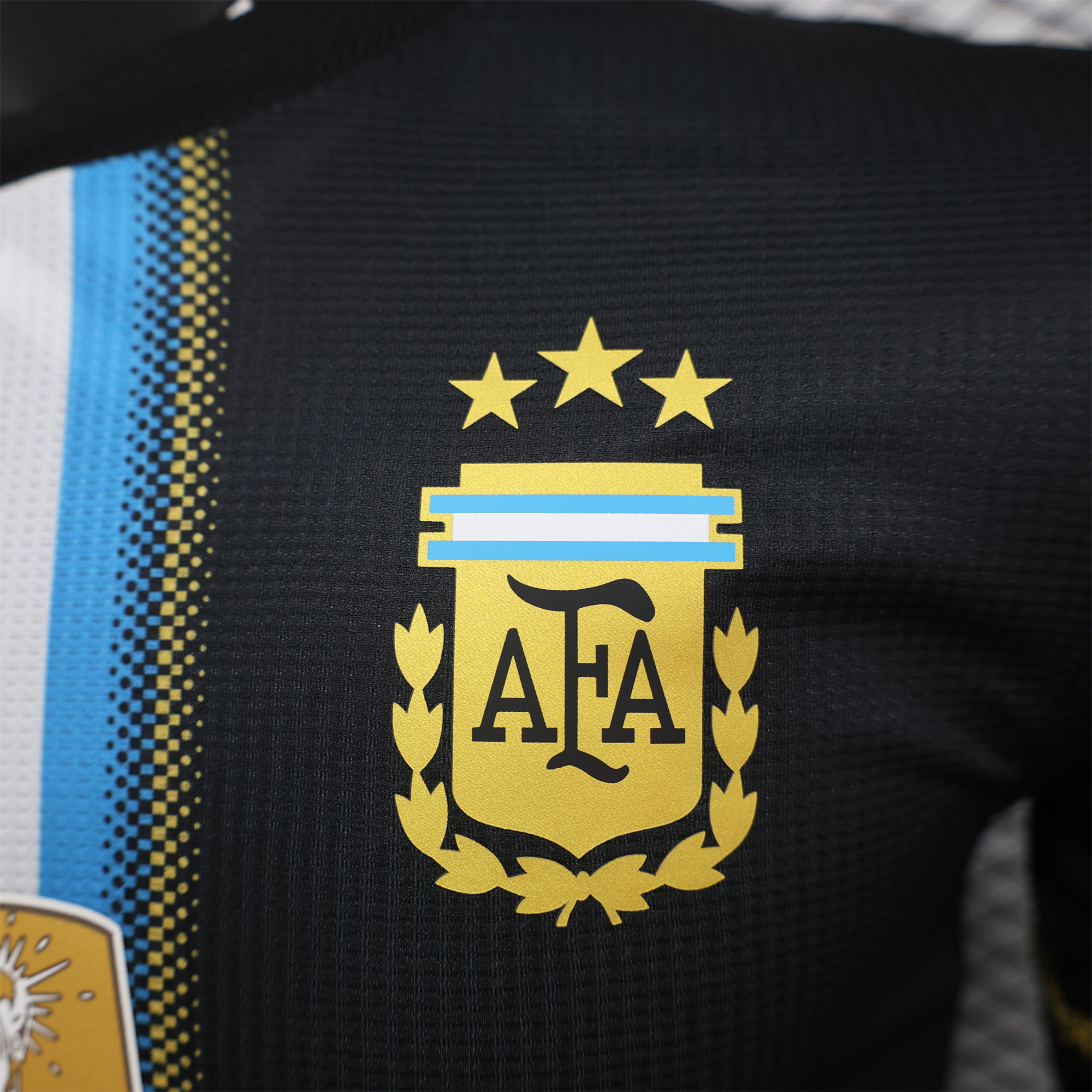 Argentina 24-25 World Cup 2022 Champions Memorial Black Jersey - Player Version - UnitedFutballJersey