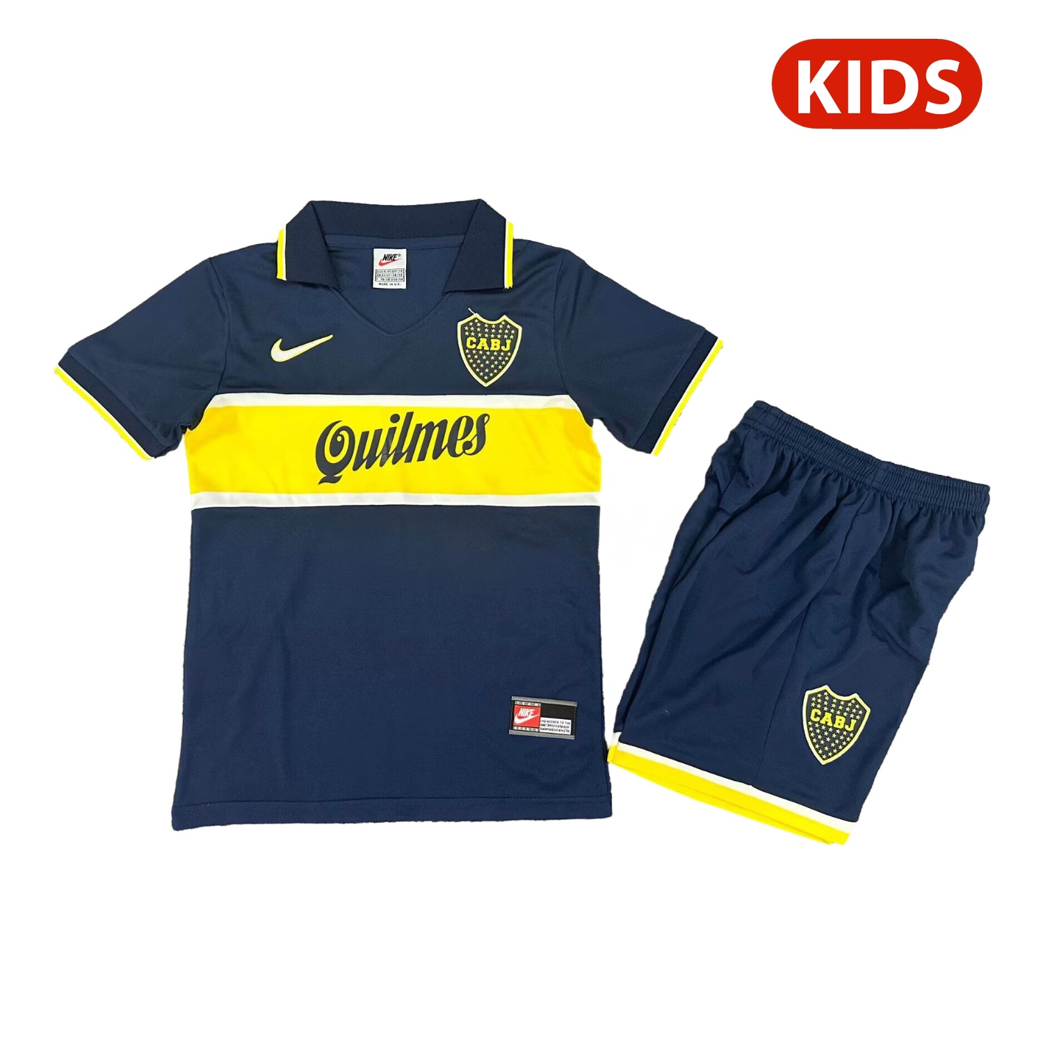 Retro Boca Juniors 1996-97 Home Kids Kit - UnitedFutballJersey
