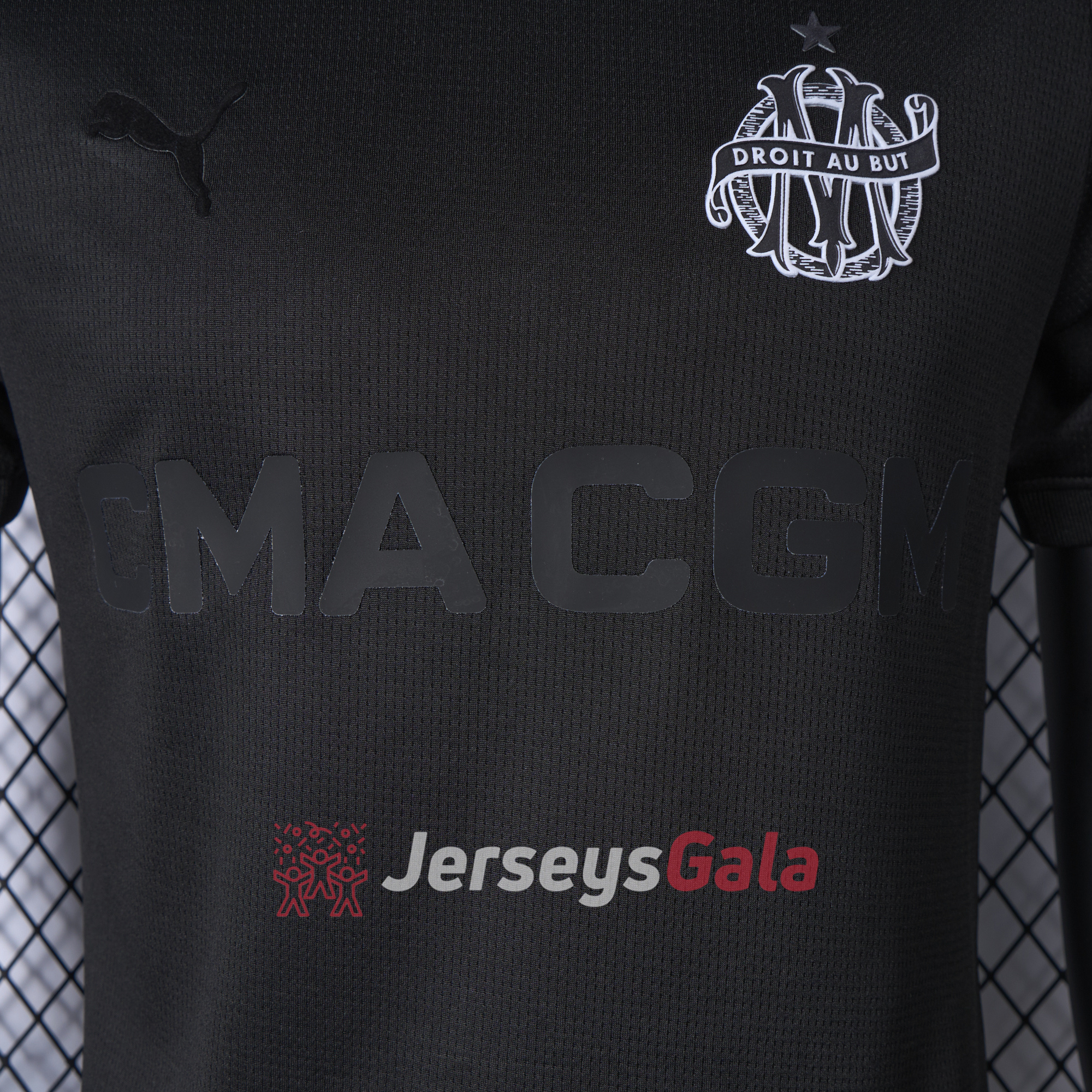 Marseille 24-25 125th Anniversary Black Jersey - Player Version - UnitedFutballJersey