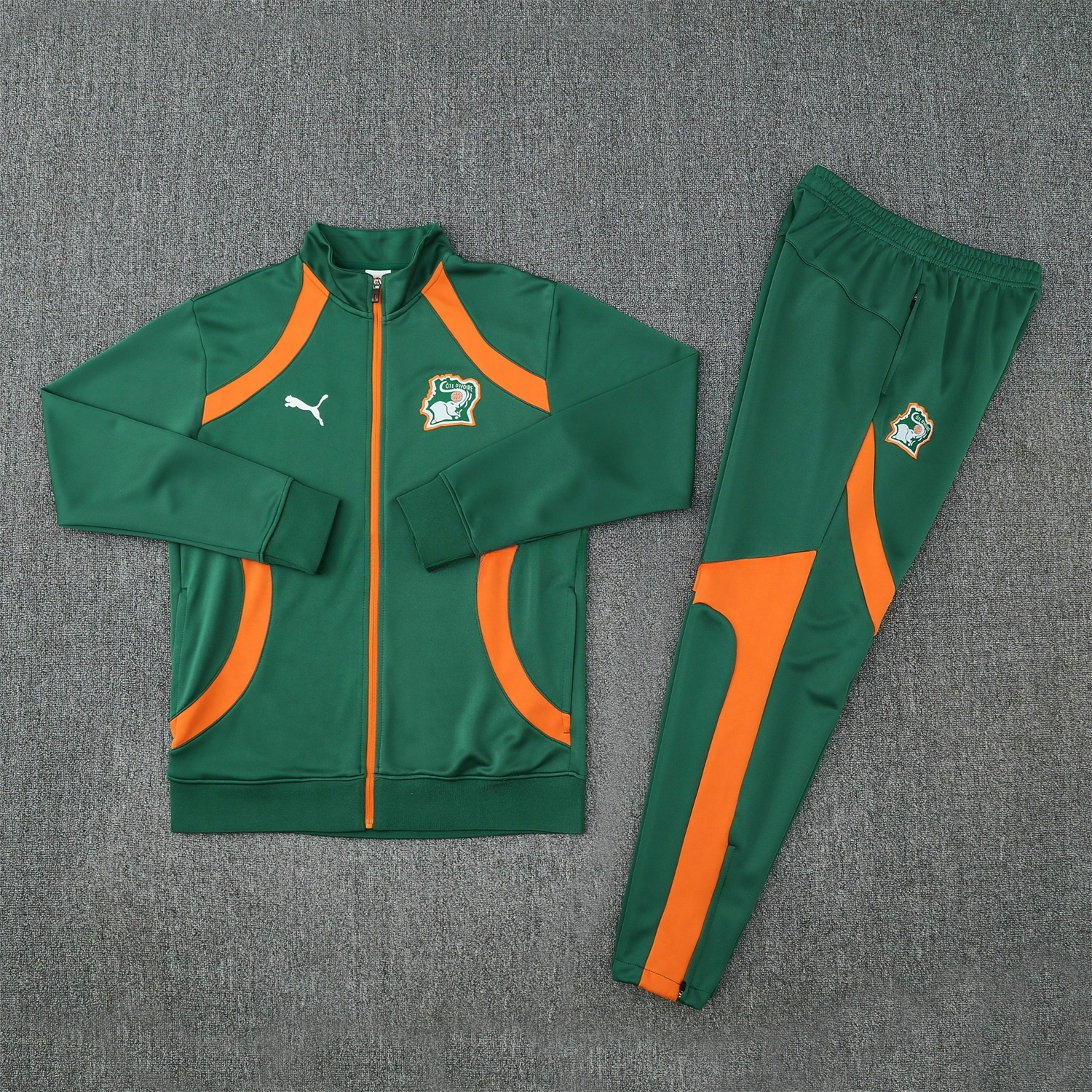 Côte d'Ivoire 25-26 Jacket Training Tracksuit - Green Jackets & Pants - UnitedFutballJersey