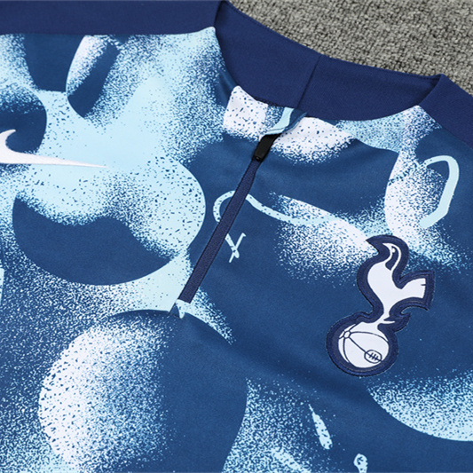 Tottenham Hotspur 24-25 Long Sleeve Training Set - Blue Camouflage - UnitedFutballJersey