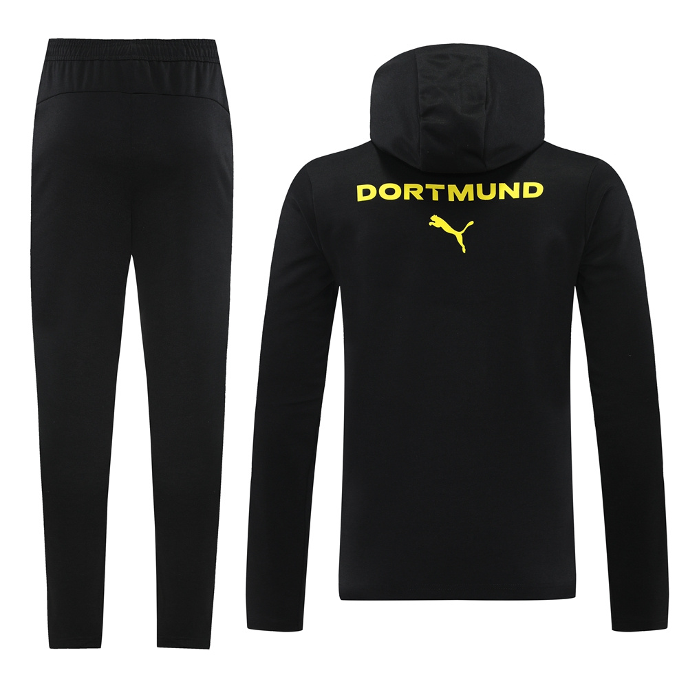Dortmund 24-25 Training Hoodie Set - Black Hoodie and Pants - UnitedFutballJersey