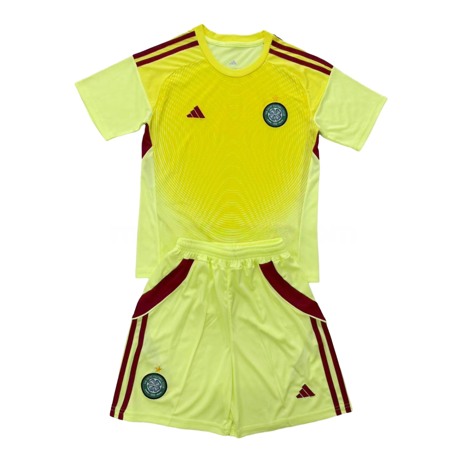 Celtic 25-26 Light Yellow Goalkeeper Men's Adult Jersey Set - Fans Version - UnitedFutballJersey