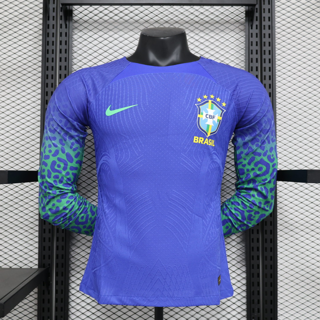 Brazil 22-23 Away Long Sleeve Jersey - Player Version - UnitedFutballJersey