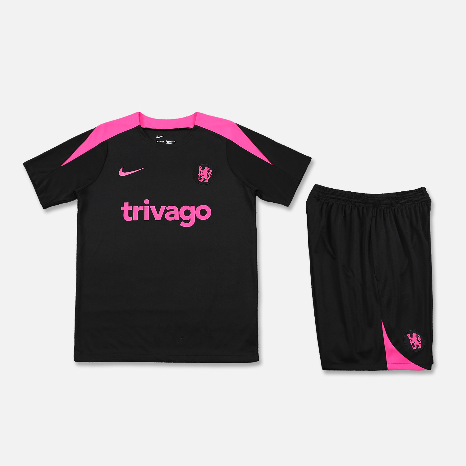 C.H.E.L.S.E.A 24-25 Short-Sleeve Training Set - Black Top & Shorts - UnitedFutballJersey