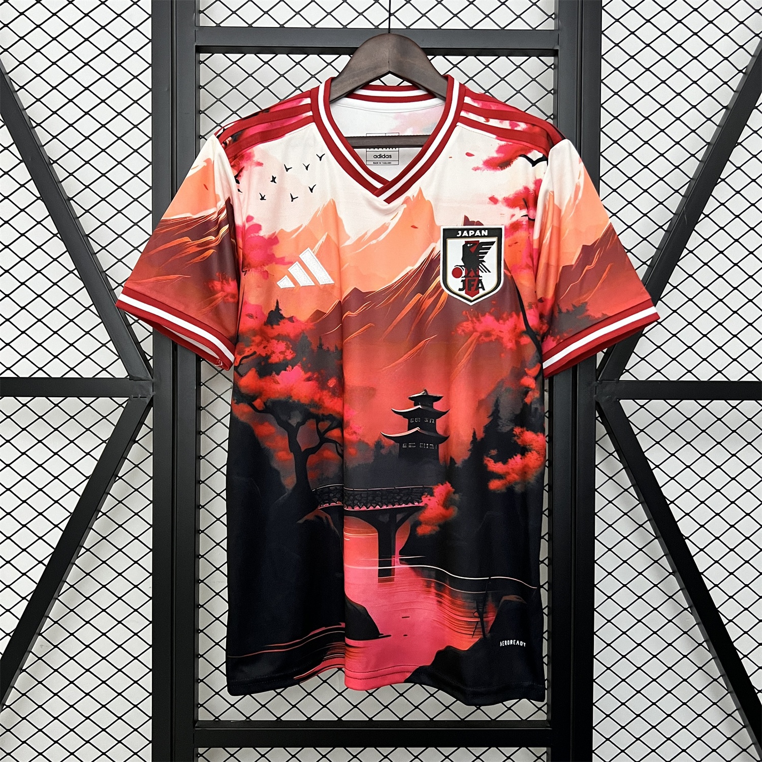 Japan 2024 Cherry Blossoms under Mount Fuji Jersey - Fans Version - UnitedFutballJersey
