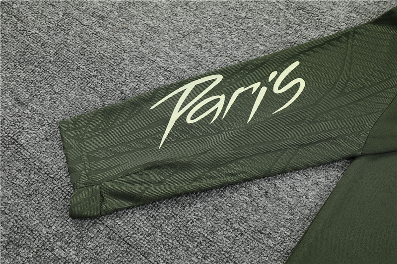 Paris Saint-Germain PSG 23-24 Long Sleeve Training Set -Pitch Green - UnitedFutballJersey