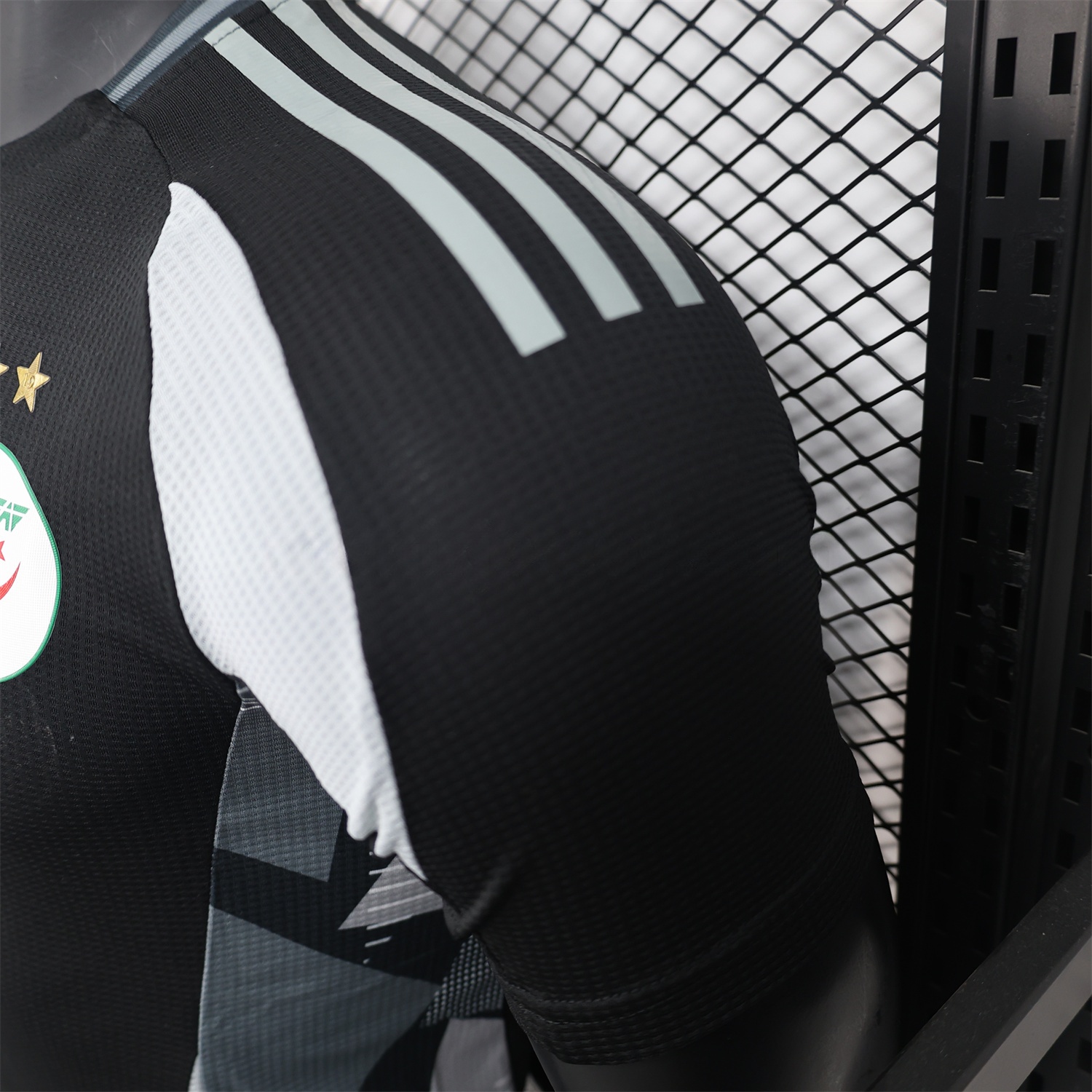 Algeria 25-26 Pure Black Jersey with Grey Block - Player Version - UnitedFutballJersey