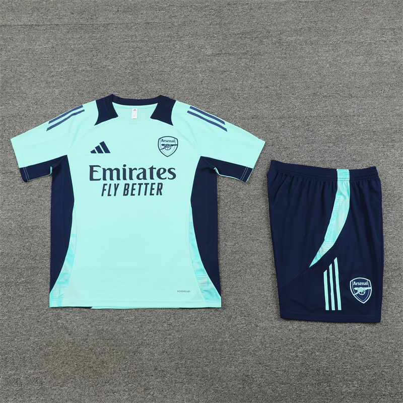 Arsenal 24-25 Short-Sleeve Training Set - Lake Blue - UnitedFutballJersey