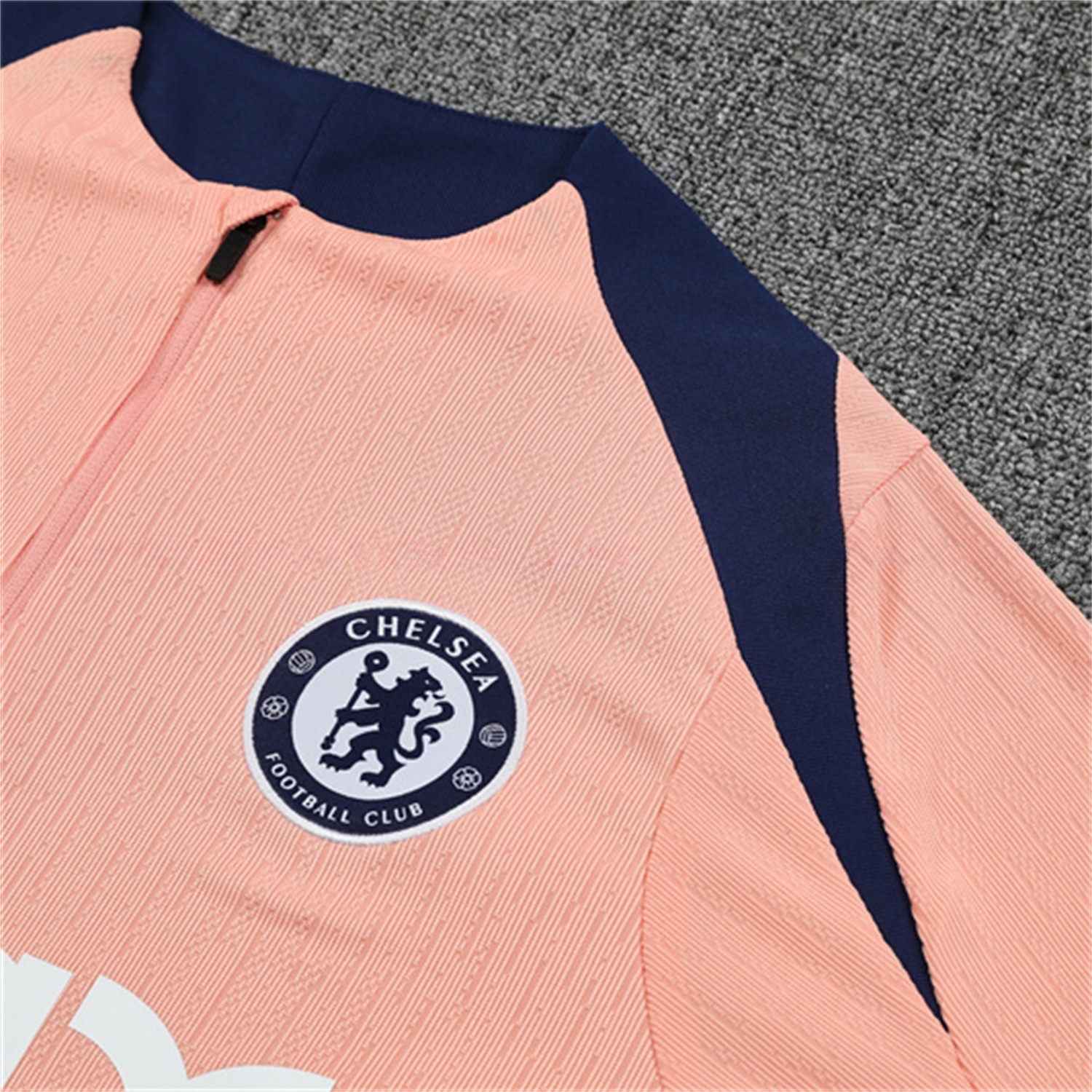 C.H.E.L.S.E.A 25-26 Kids Long Sleeve Training Set - Player Version - Pink Top and Blue Pants - UnitedFutballJersey