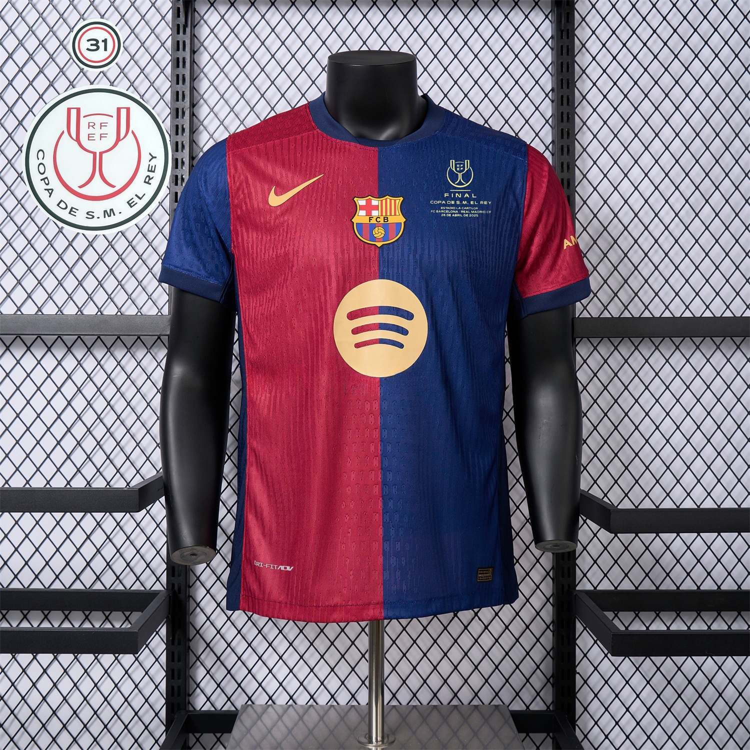 【Copa del Rey Patch Set】B.A.R.S.A 24-25 Home Jersey - Player Version - UnitedFutballJersey