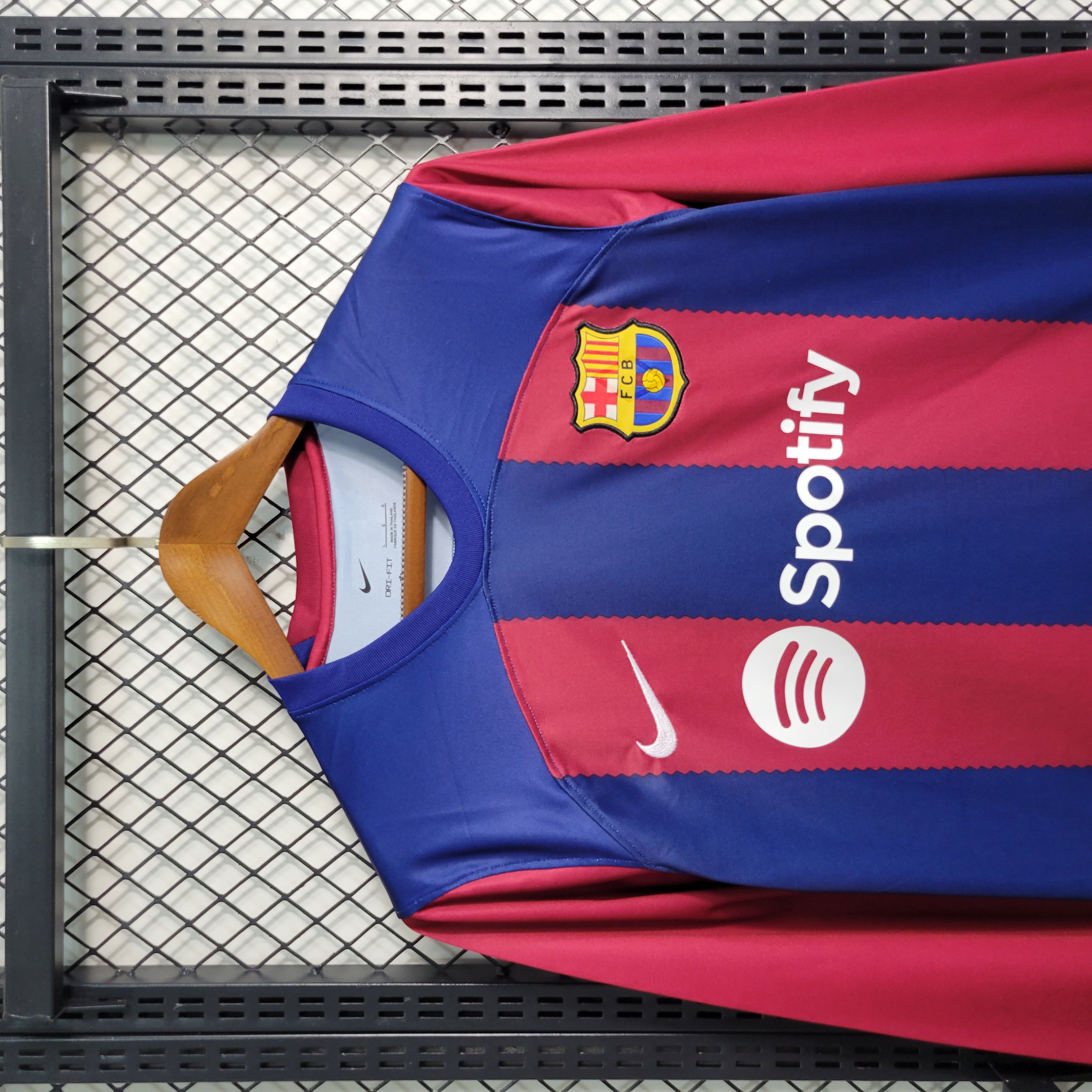 B.A.R.S.A 23-24 Home Long Sleeve Jersey - Fans Version - UnitedFutballJersey