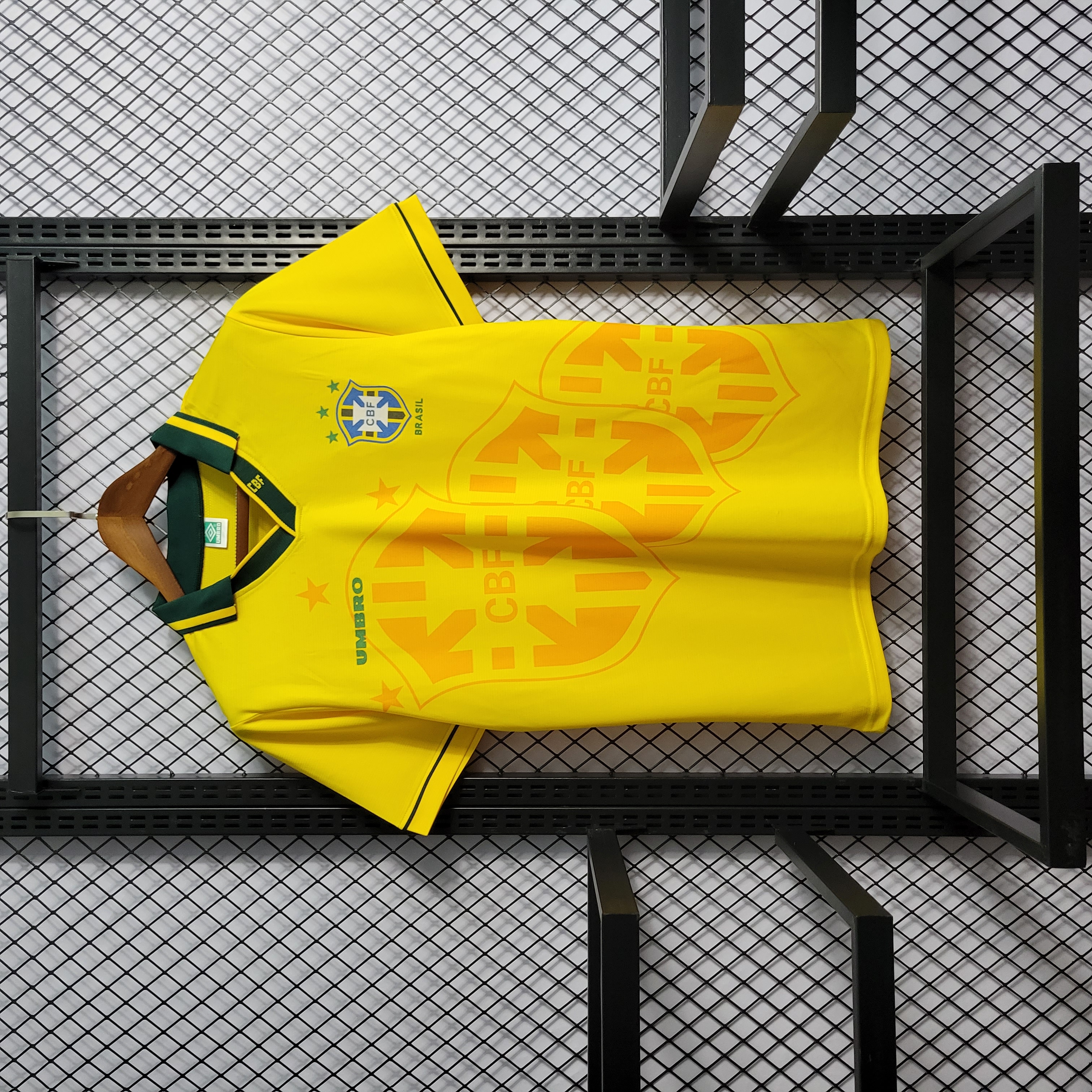 Retro Brazil 1994 Home Stadium Jersey - UnitedFutballJersey