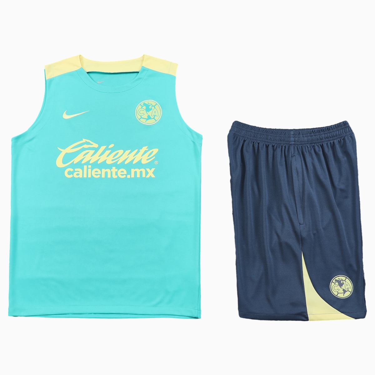 Club América 24-25 Vest Training Set - Light Green Vest & Grey Shorts - UnitedFutballJersey