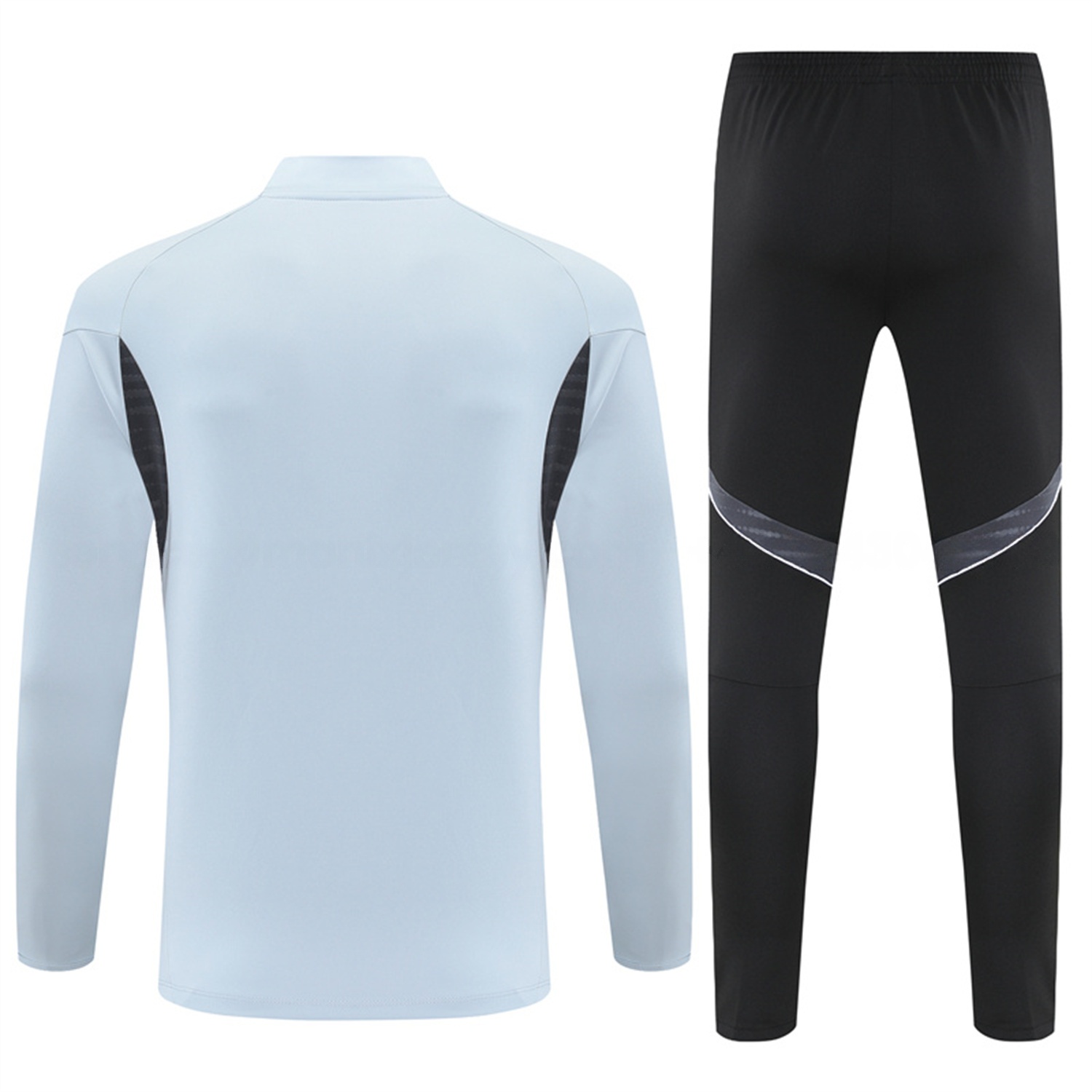 Japan 25-26 Long Sleeve Training Set - Light Grey Top and Black Pants - UnitedFutballJersey