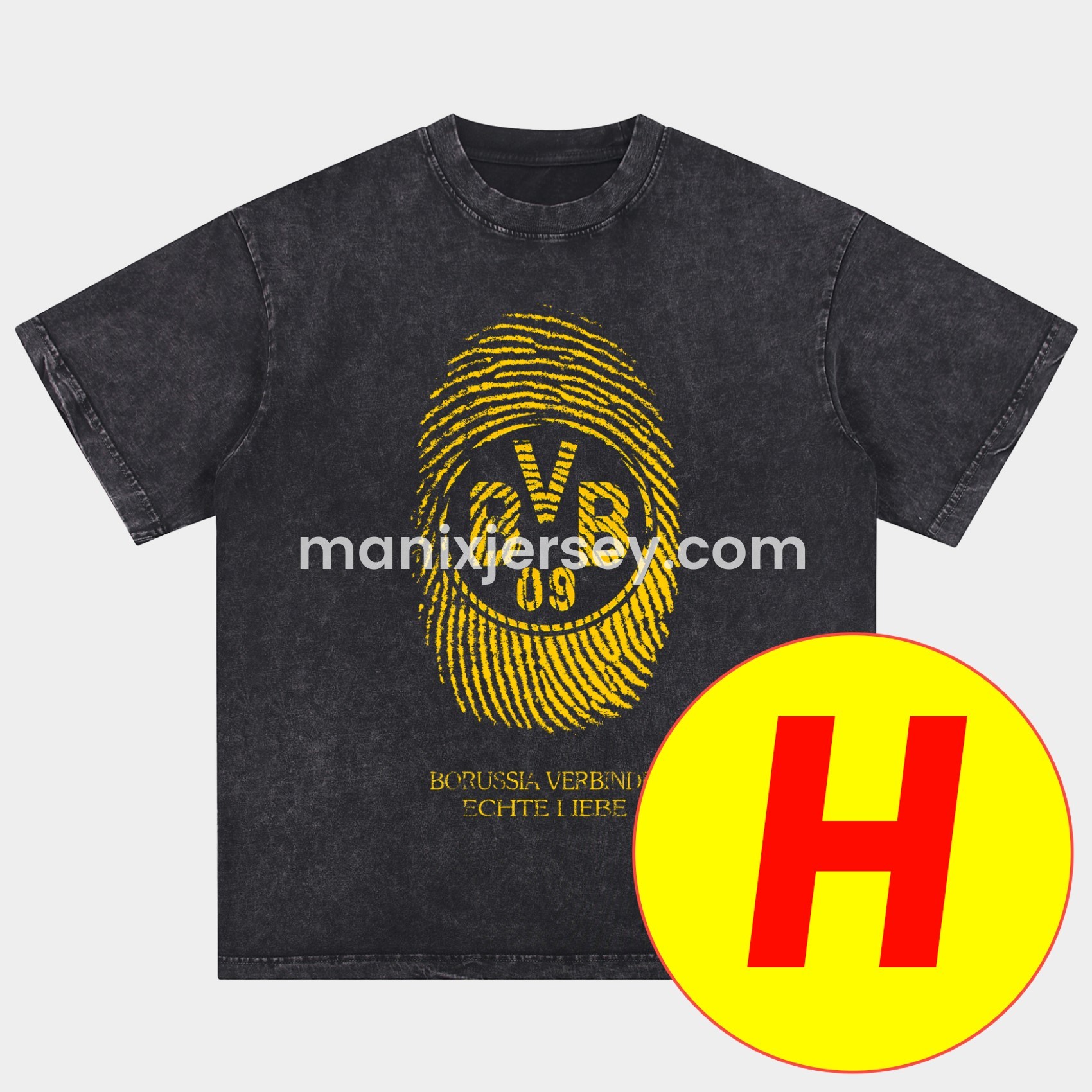 Dortmund Oversized Washed T-Shirt - UnitedFutballJersey
