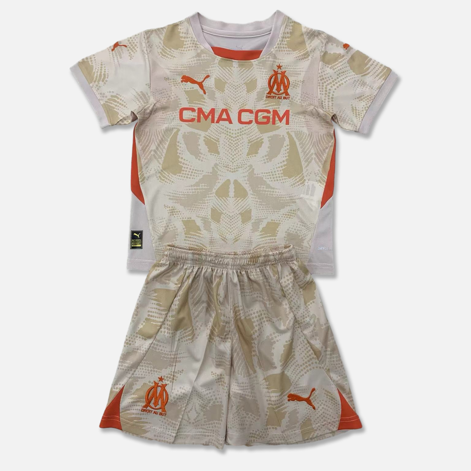 Marseille 24-25 Mud Yellow Goalkeeper Kids Kit - UnitedFutballJersey