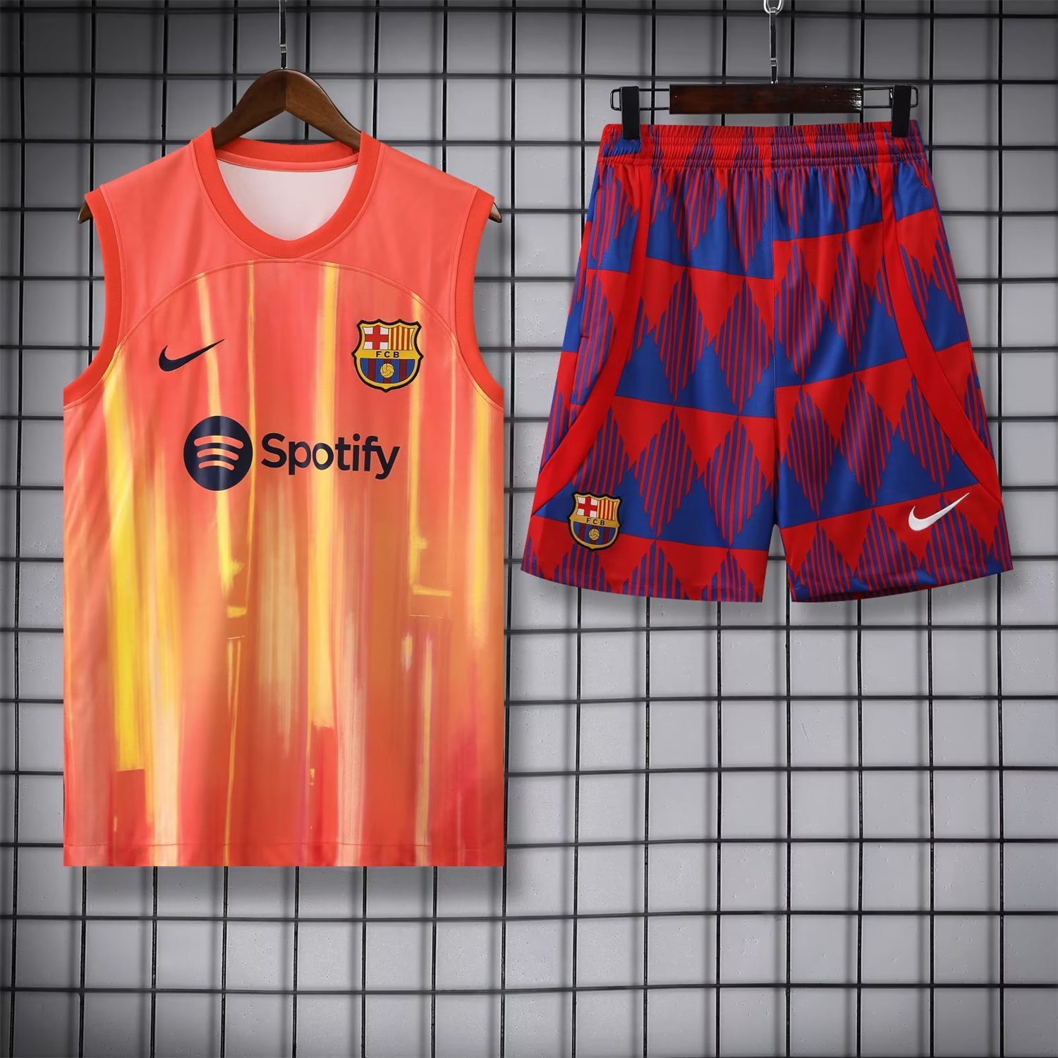 B.A.R.S.A 23-24 Orange Player Vest Training Set - UnitedFutballJersey