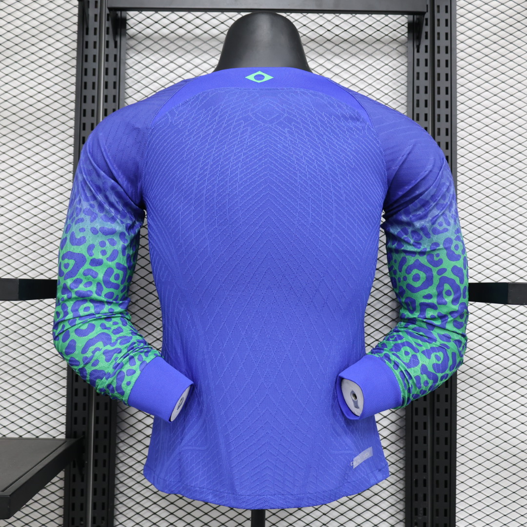 Brazil 22-23 Away Long Sleeve Jersey - Player Version - UnitedFutballJersey