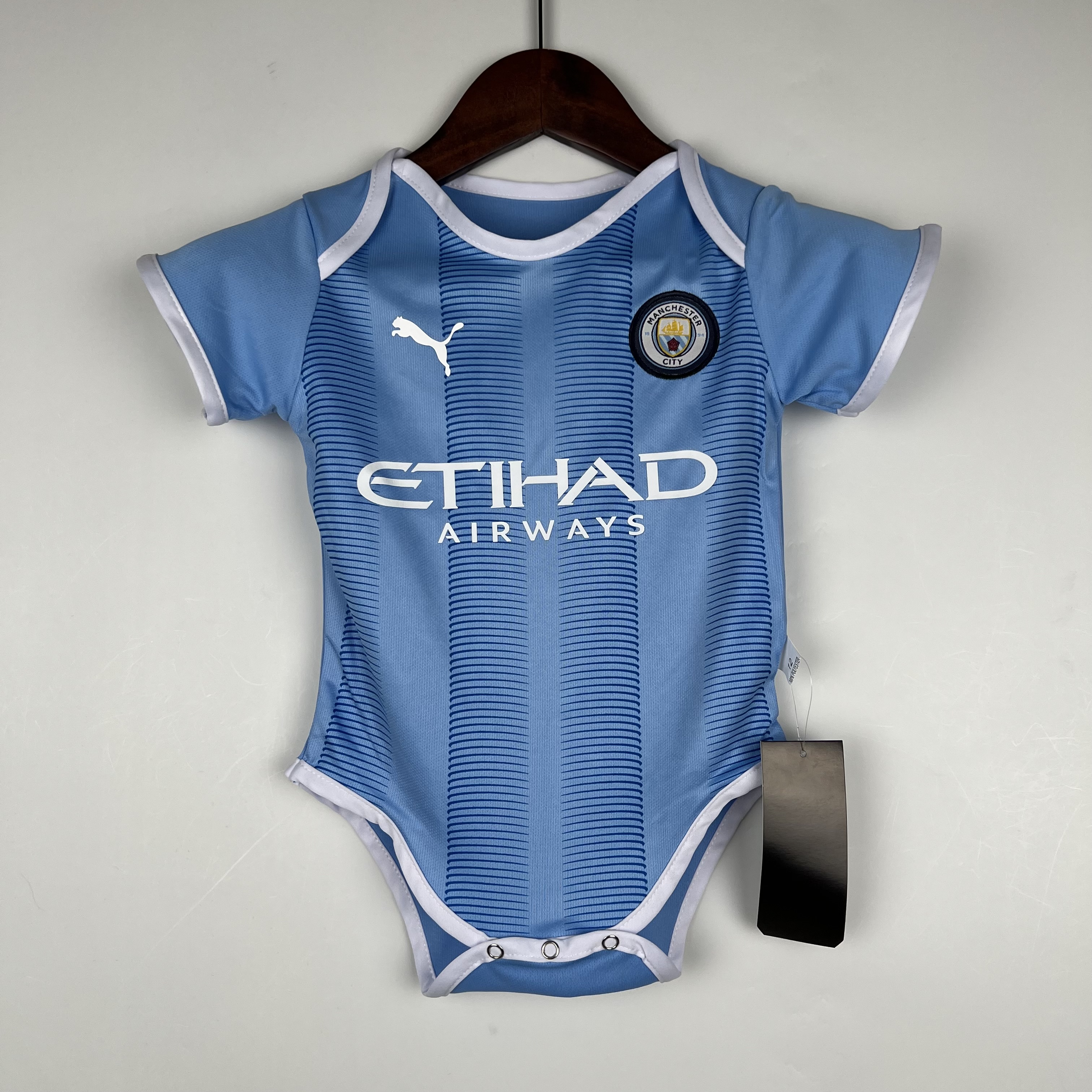 Manchester City 23-24 Home Stadium Baby Crawling Suit - UnitedFutballJersey