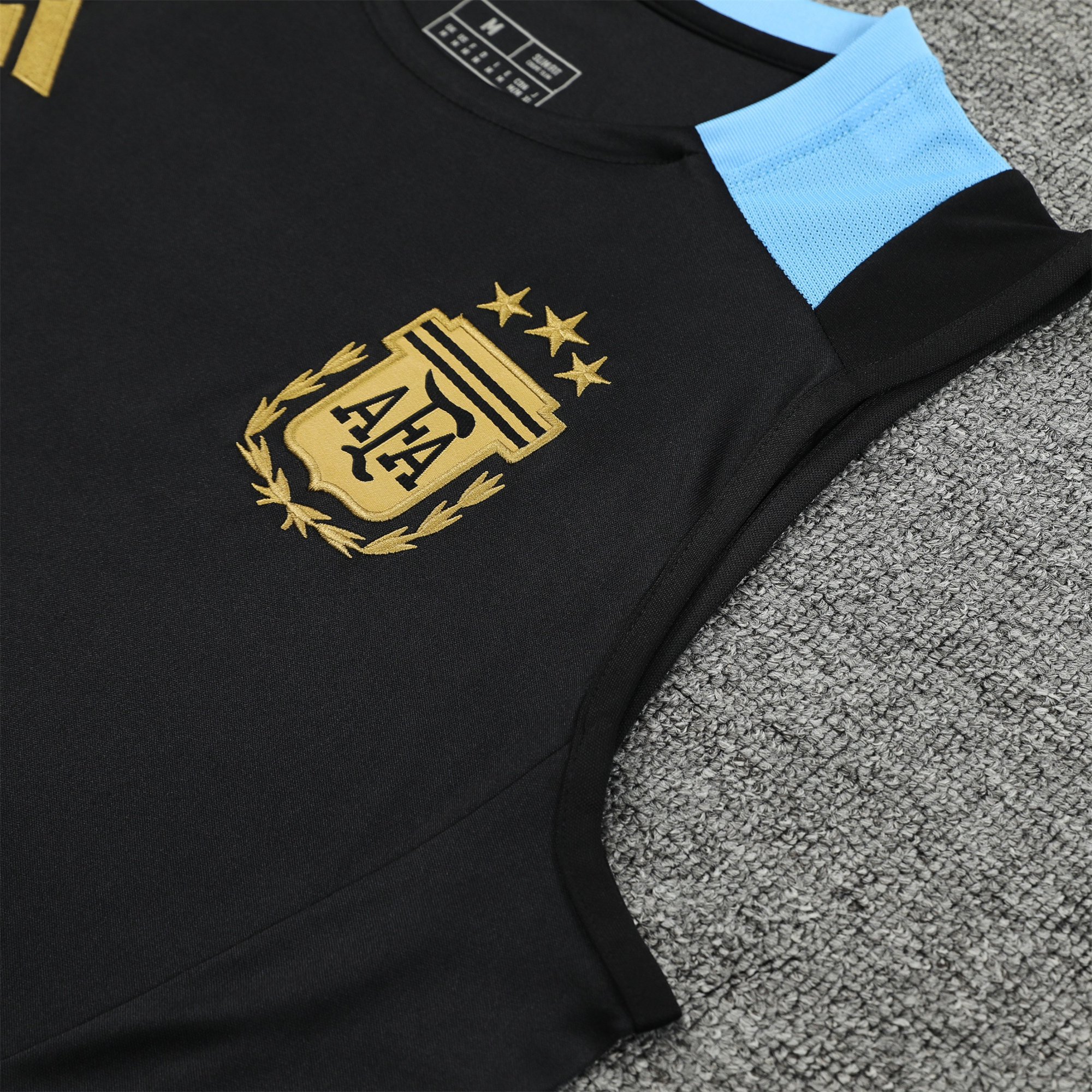 Argentina 24-25 Vest Training Set - Black - UnitedFutballJersey