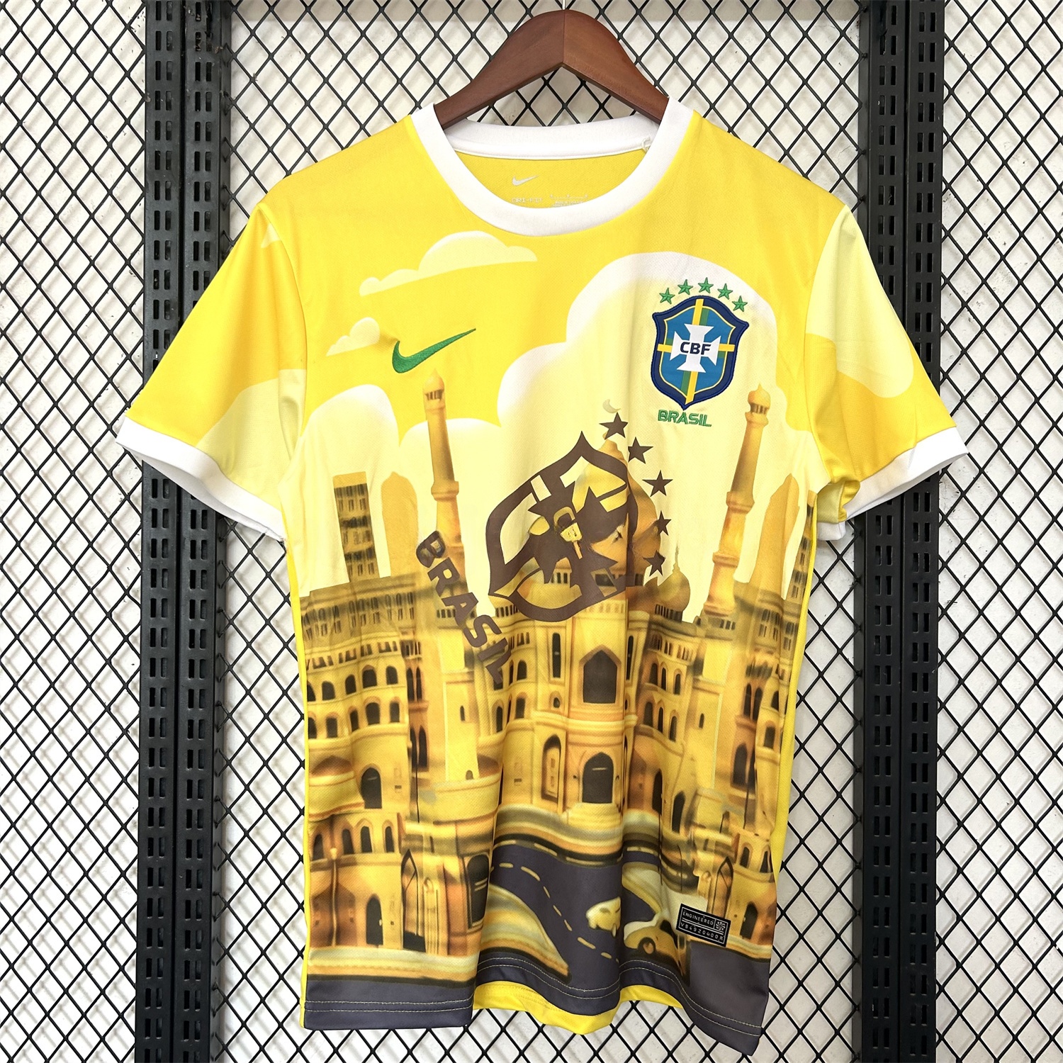 Brazil 2025-26 Church Silhouette Yellow Jersey - Fans Version - UnitedFutballJersey
