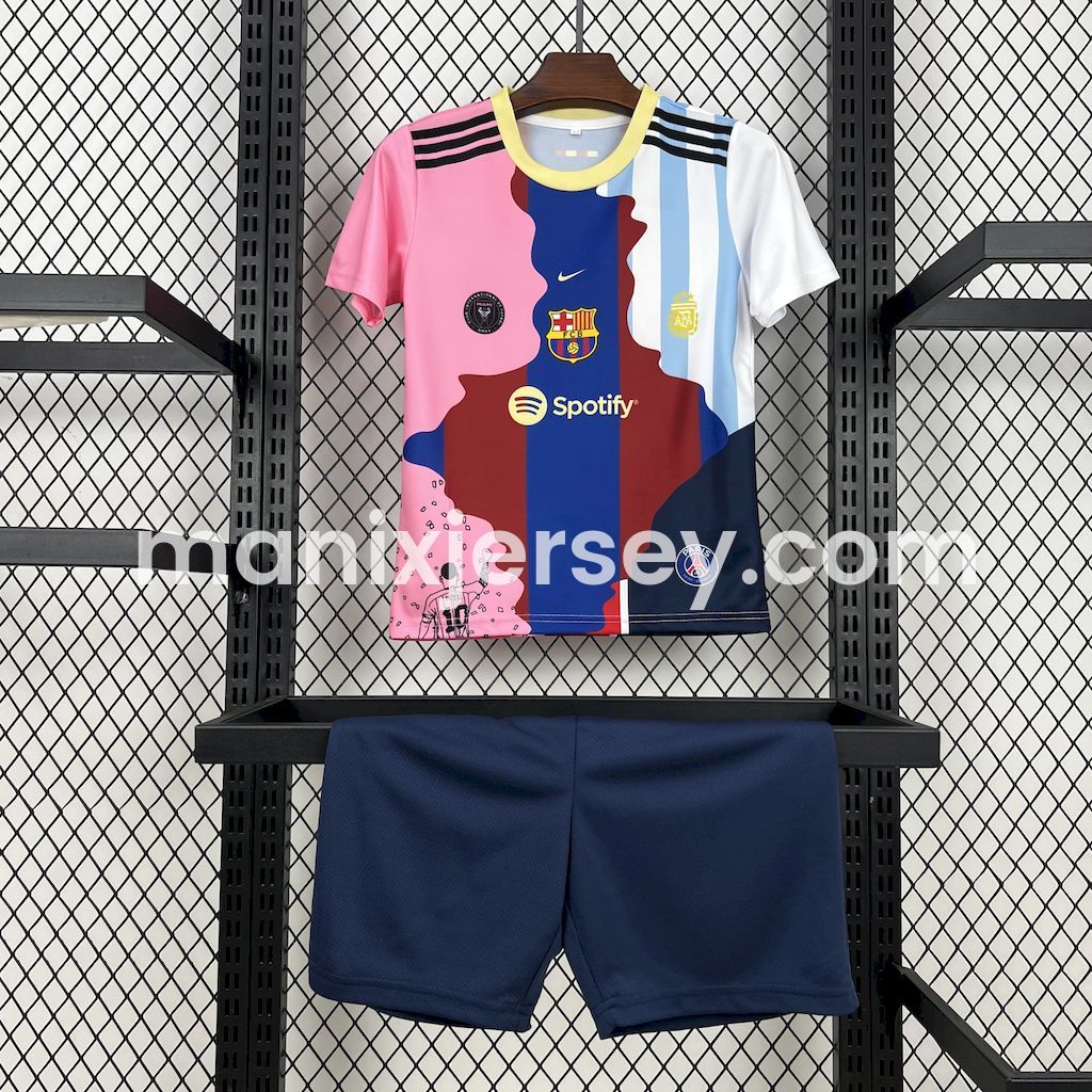 Messi Career Commemorative Kids Kit with Messi #10 - Barcelona Argentina Paris Saint-Germain PSG INT M.A.M - UnitedFutballJersey