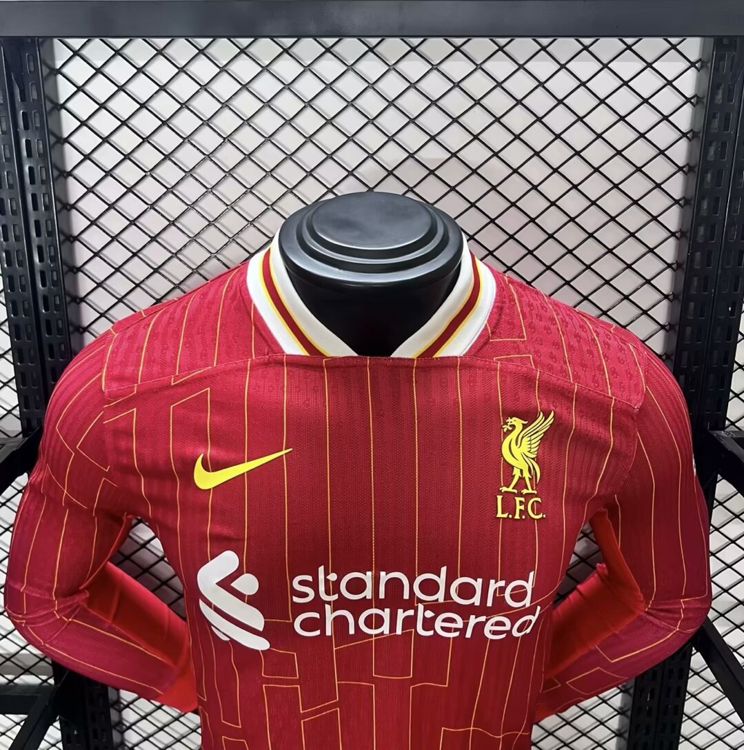 Liver.pool 24-25 Home Long Sleeve Jersey - Player Version - UnitedFutballJersey