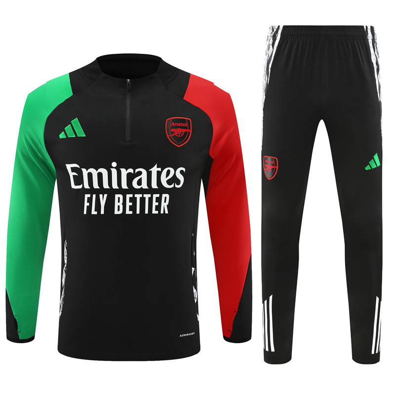 Arsenal 24-25 Long Sleeve Training Set - Black - UnitedFutballJersey