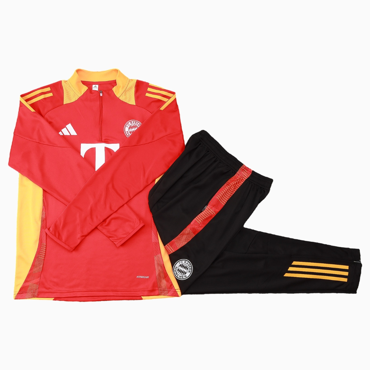 Bayern Munich 24-25 Long Sleeve Training Set with Big Logo - Red - UnitedFutballJersey