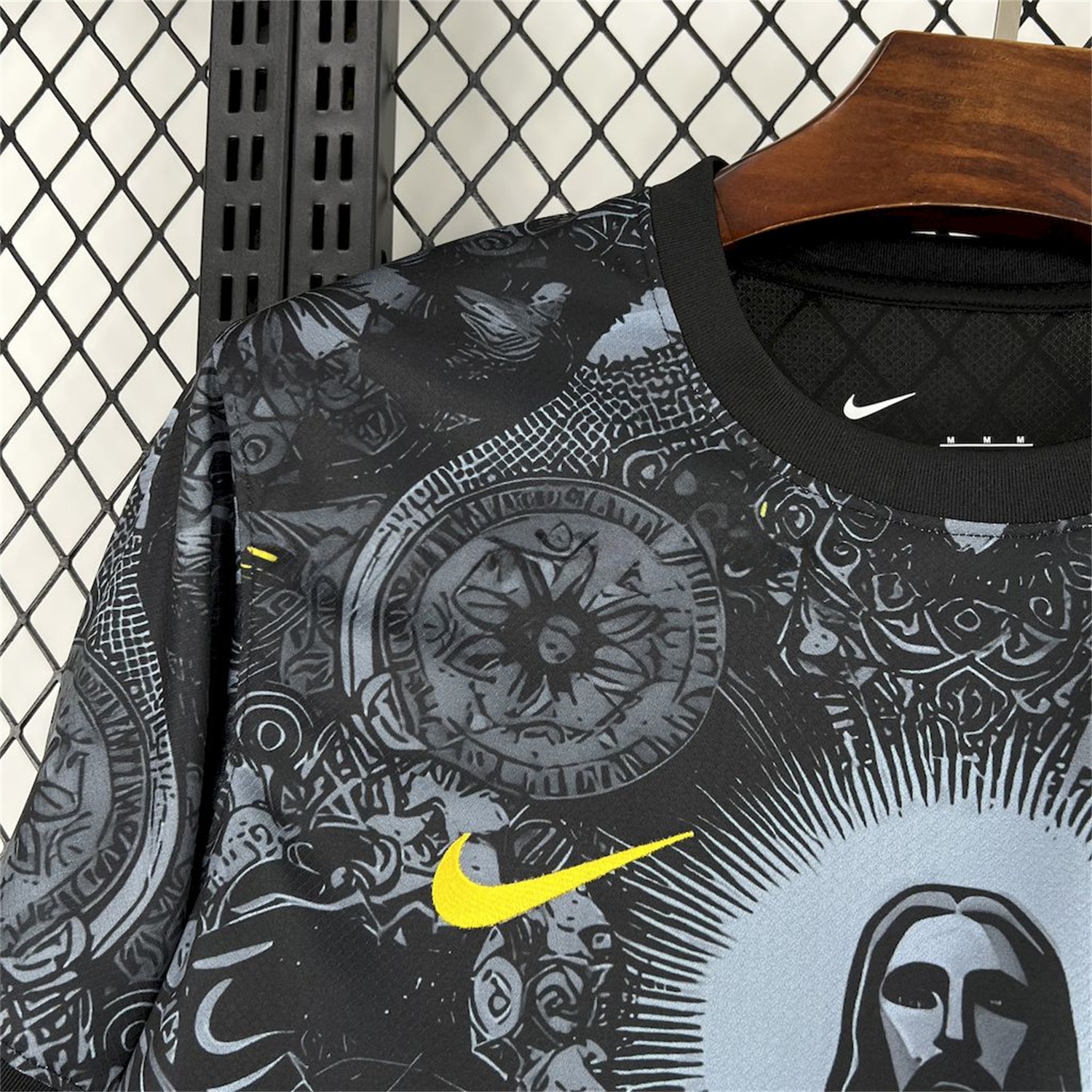 Brazil 2024-25 X STUSSY Black Christ the Redeemer Statue Jersey - Fans Version - UnitedFutballJersey