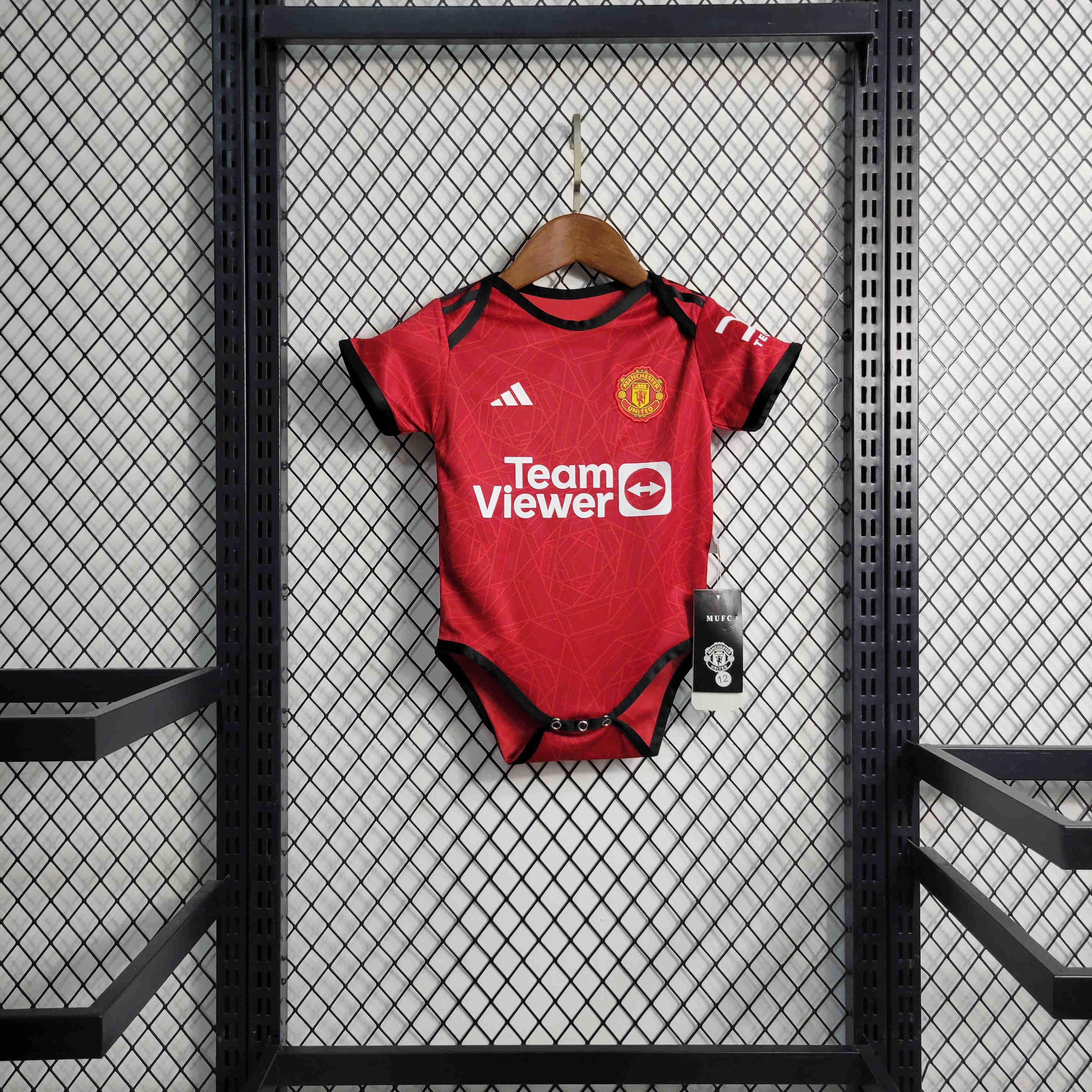 23-24 Manchester United Home Baby Kit Crawling Suit Size 9-12 - UnitedFutballJersey