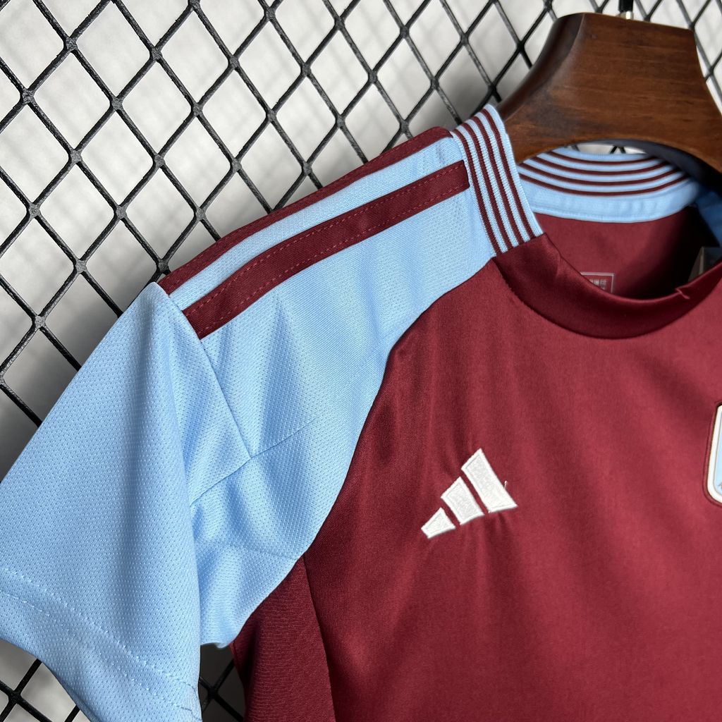 Aston Villa 24-25 Home Stadium Kids Kit - UnitedFutballJersey