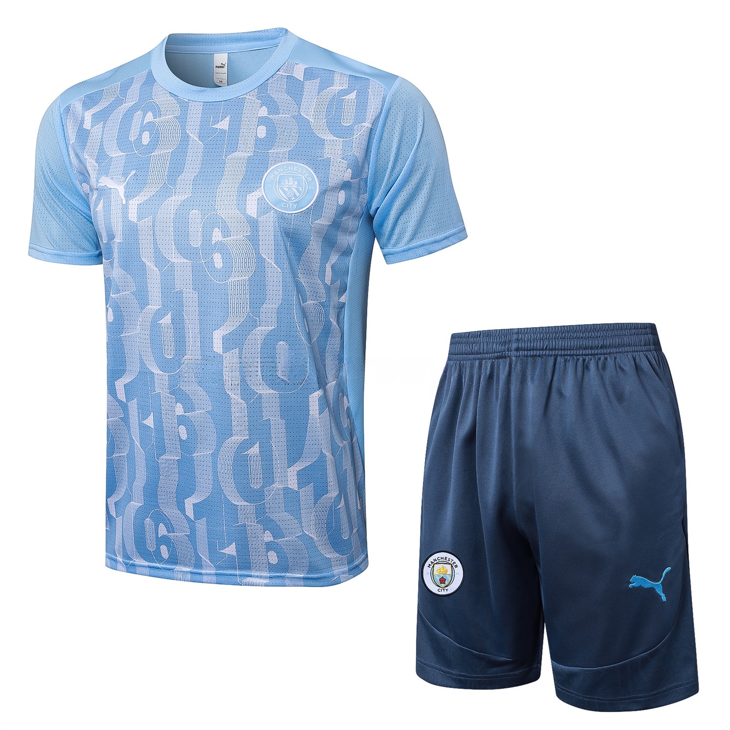 Manchester City 24-25 Short-Sleeve Training Set - Light Blue - UnitedFutballJersey
