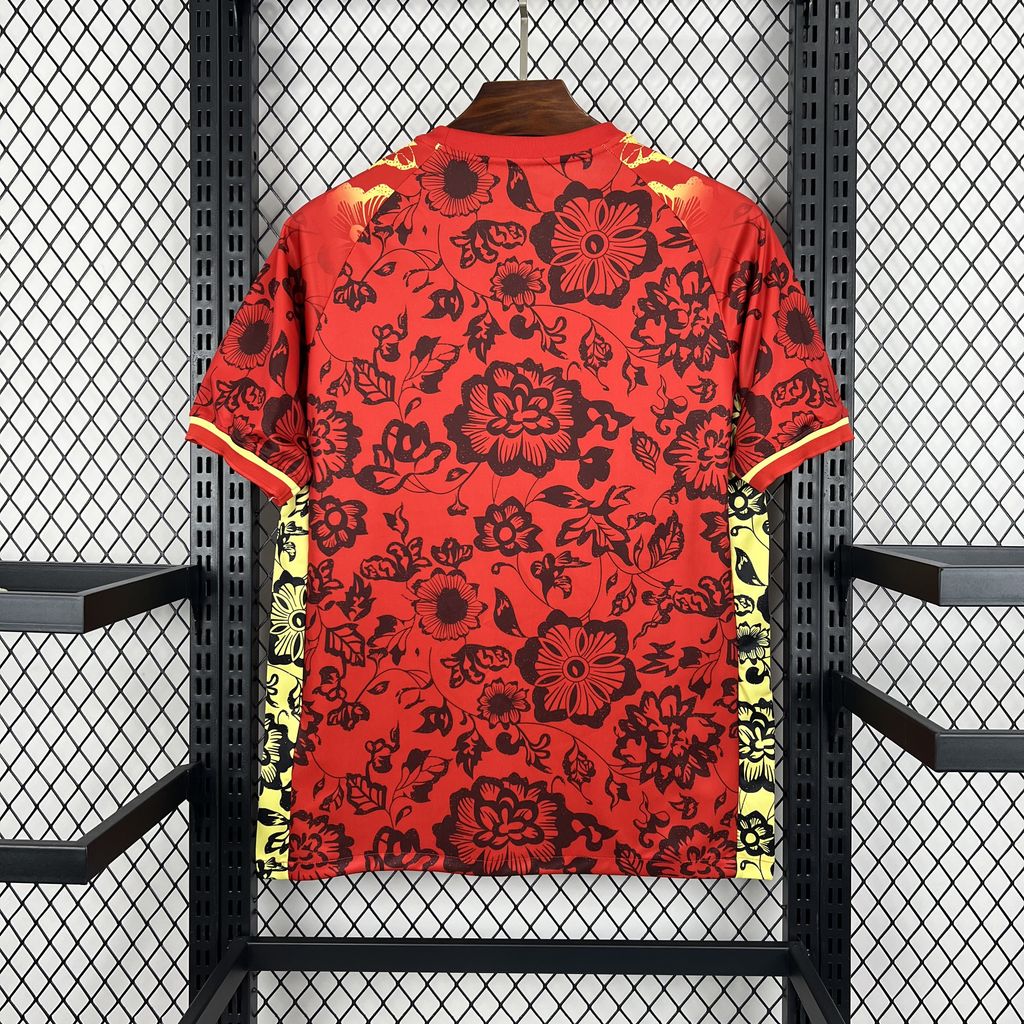 Portugal 2024-25 Red Flower Special Edition Jersey - Fans Version - UnitedFutballJersey