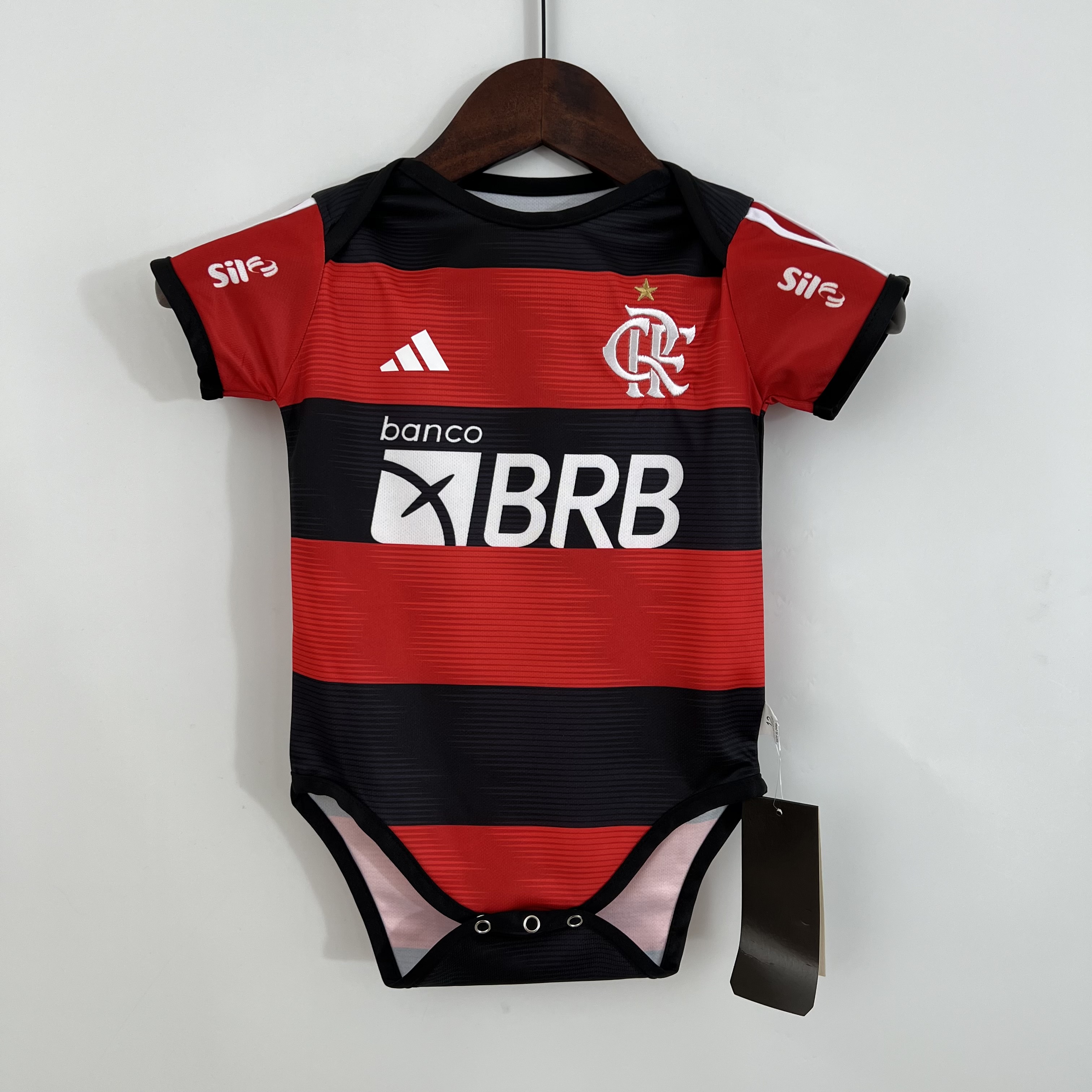 Flamengo 23-24 Home Stadium Baby Crawling Suit - UnitedFutballJersey