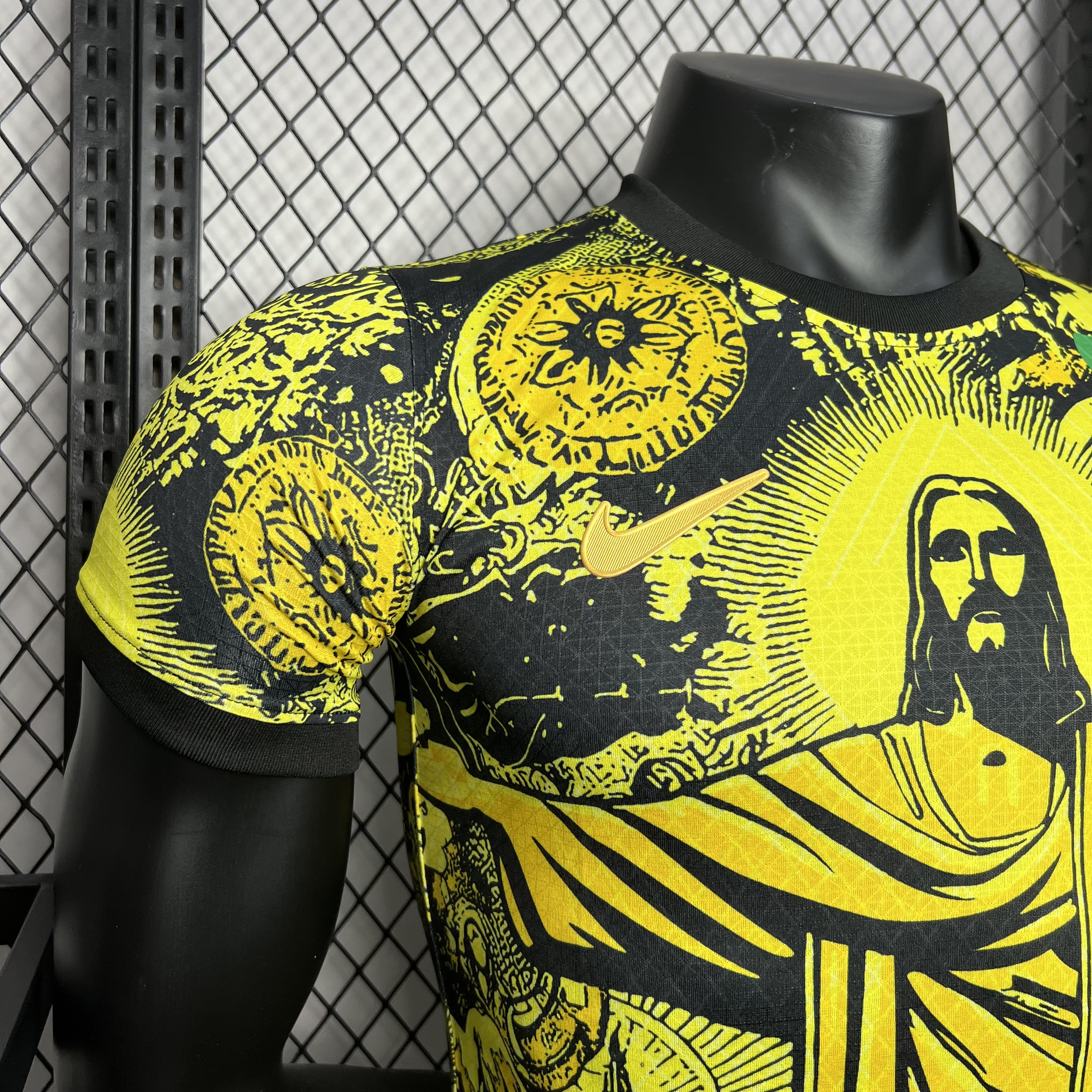 Brazil 2024 Yellow Christ the Redeemer Statue Jersey - Player Version - UnitedFutballJersey