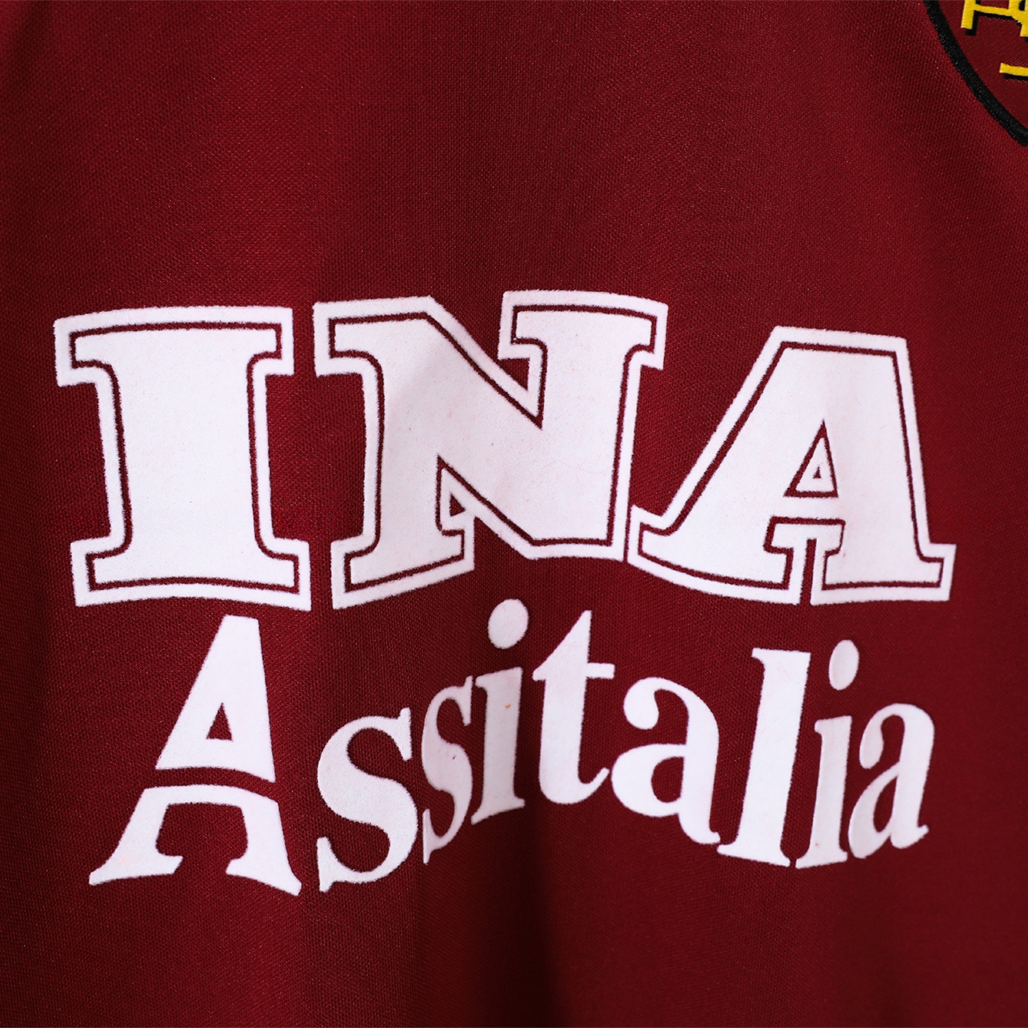Retro Roma 1998-99 Home Long Sleeves Jersey - UnitedFutballJersey