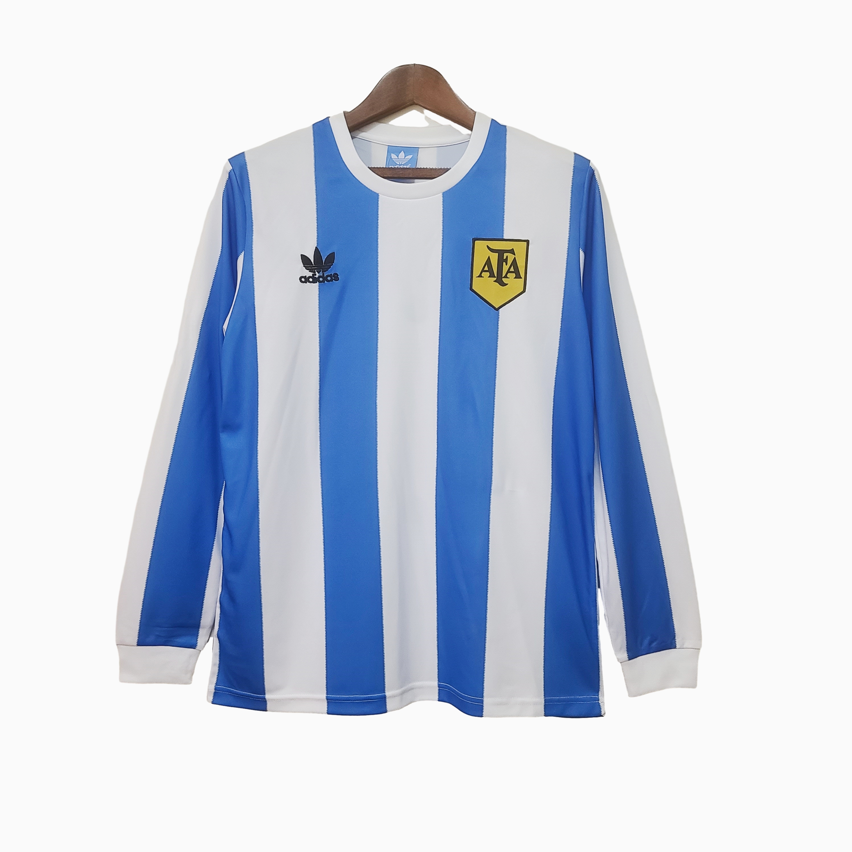 Retro Argentina 1978 Home Stadium Long Sleeve Jersey - UnitedFutballJersey