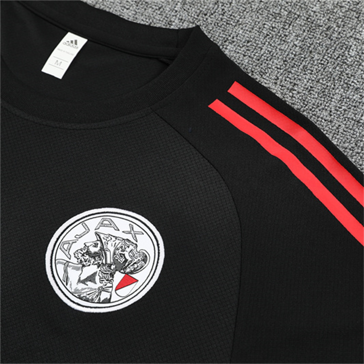 Ajax 25-26 Kids Short-Sleeve Training Set - Black Top and Black Shorts - UnitedFutballJersey