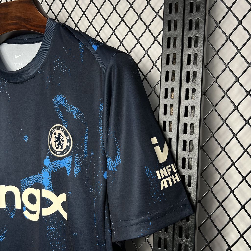 C.H.E.L.S.E.A 24-25 Dark Blue Pre-Match Training Jersey - Fans Version - UnitedFutballJersey