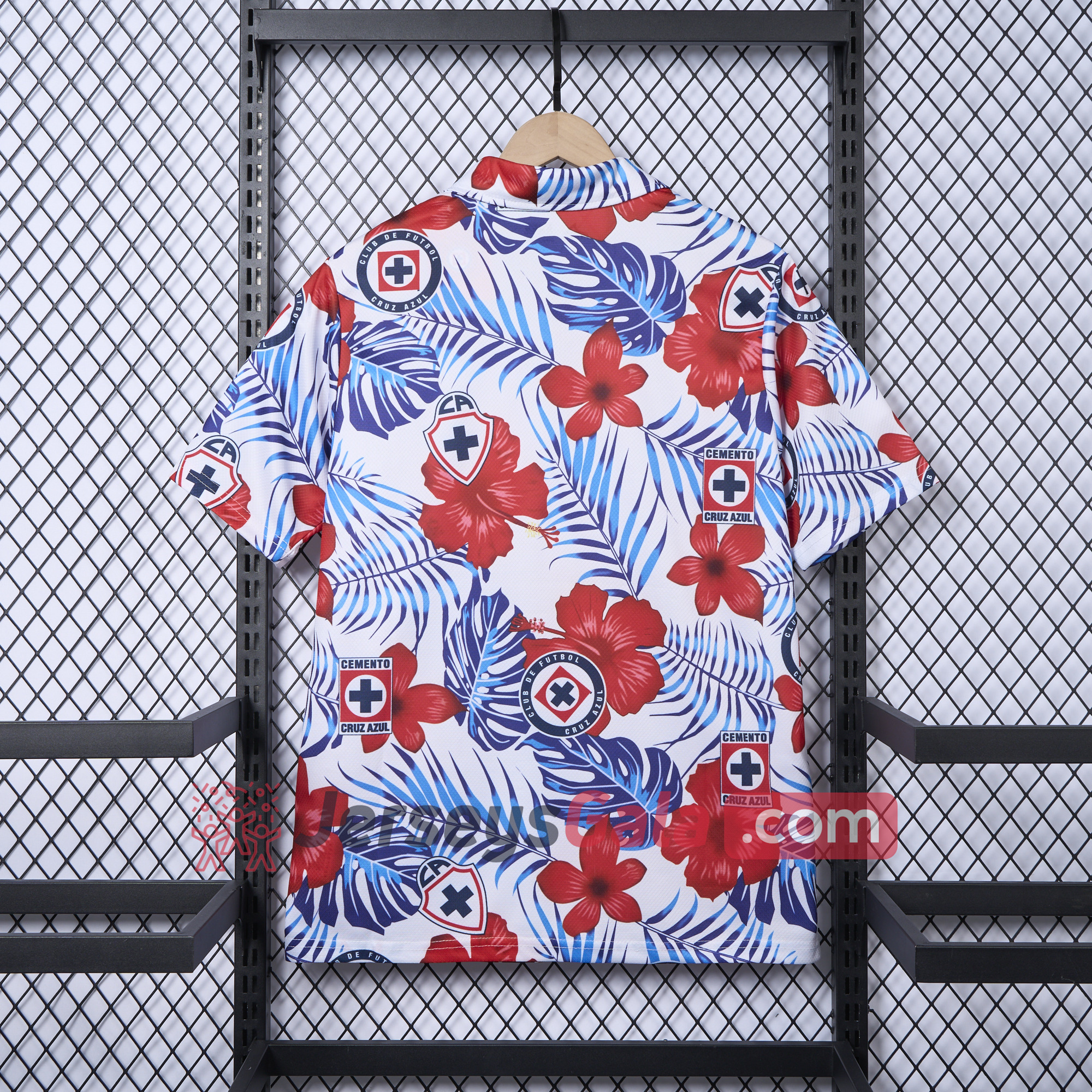 Cruz Azul 24-25 Flower and Leaves Polo Shirt - UnitedFutballJersey