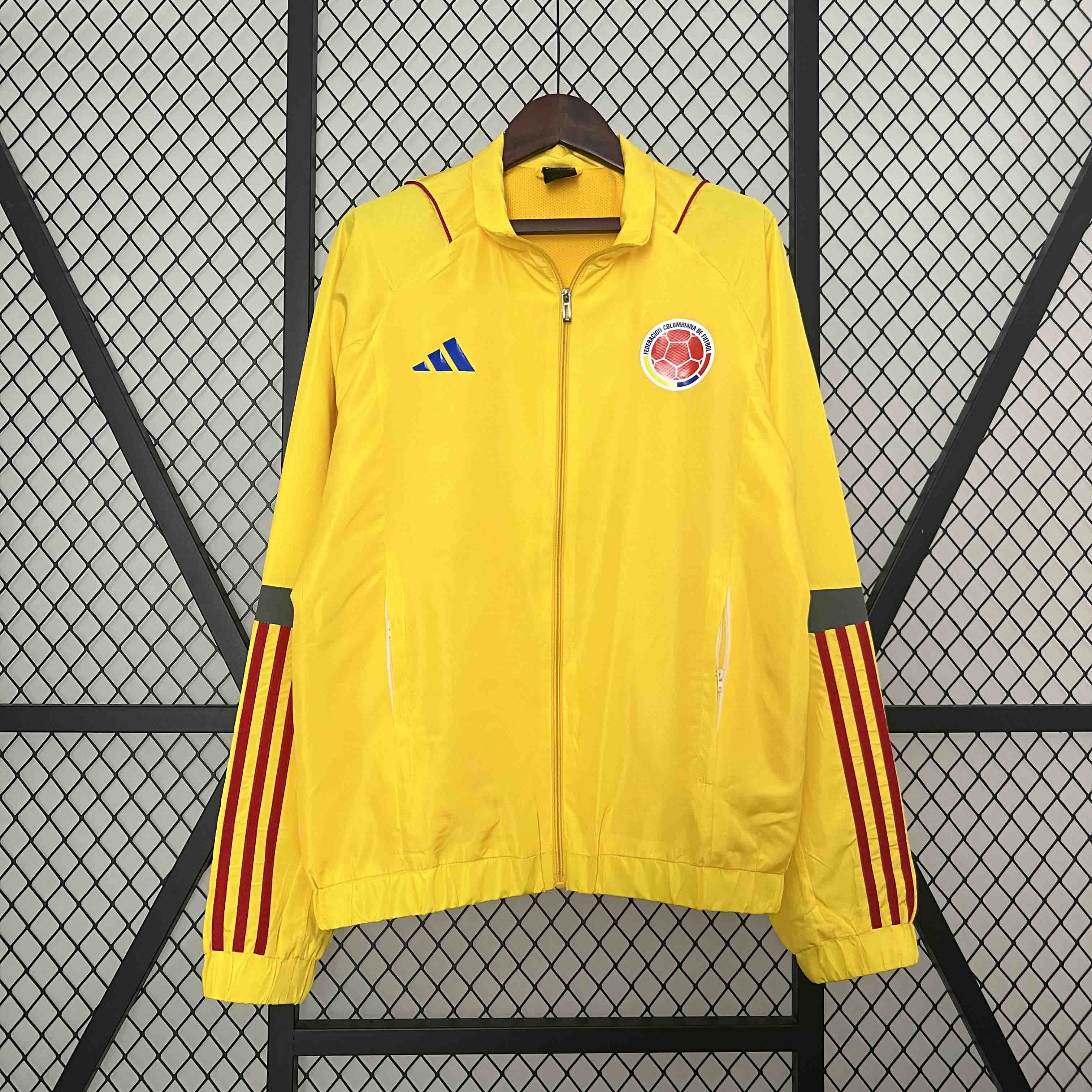 Colombia 2024 Yellow Windbreaker - UnitedFutballJersey