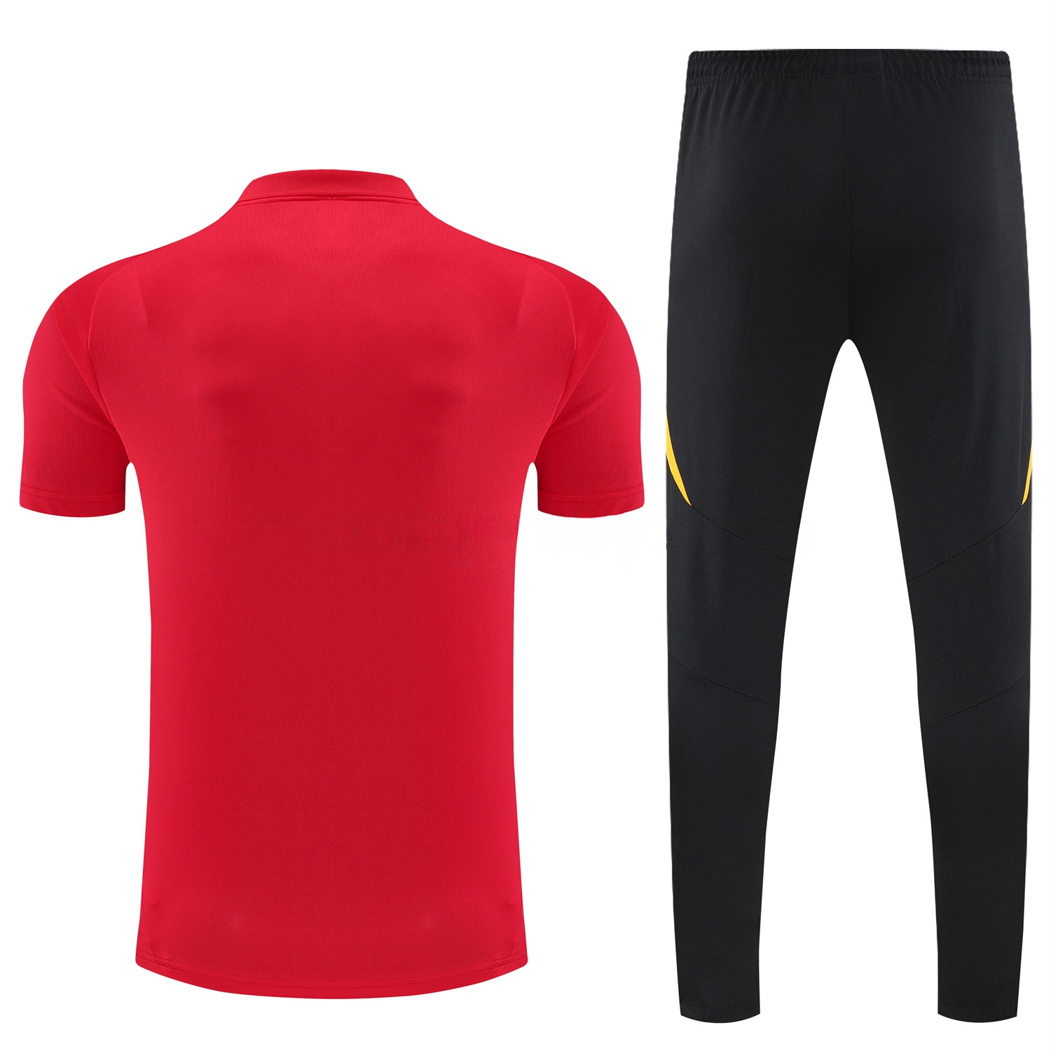 Bayern Munich 25-26 POLO Short-Sleeve Training Set - Red Top and Black Pants - UnitedFutballJersey