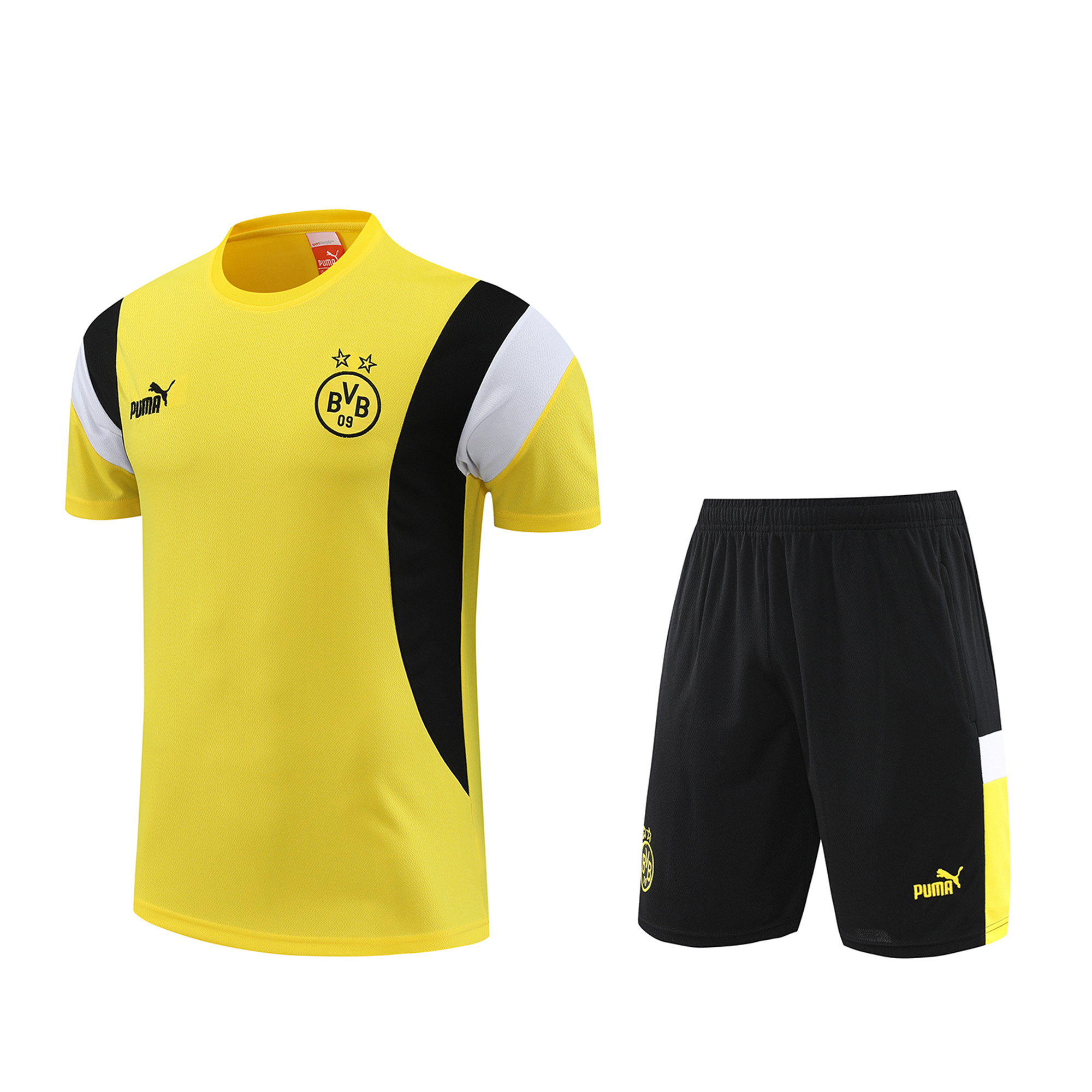 Dortmund 23-24 Short-Sleeve Training Set - Yellow - UnitedFutballJersey