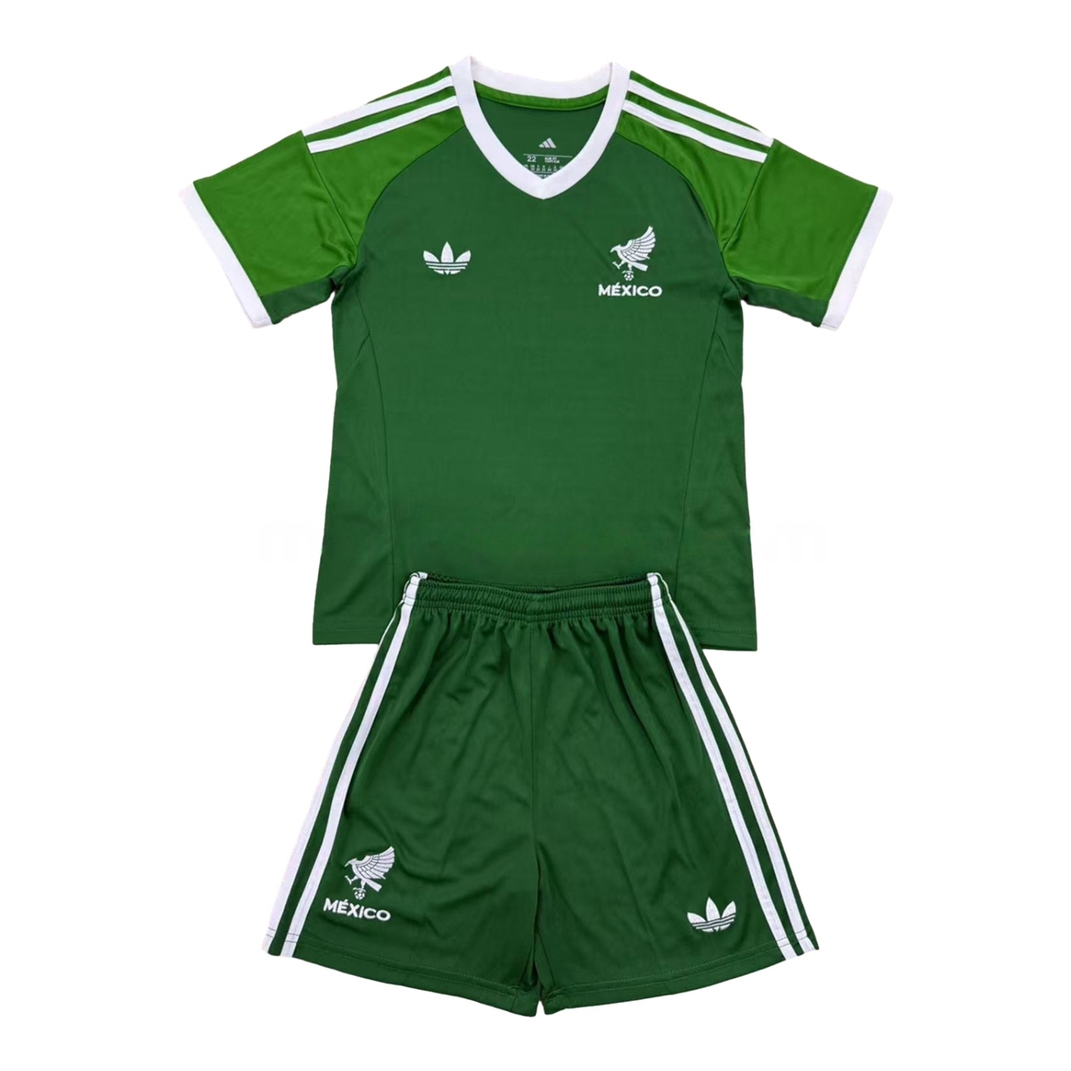 Mexico 2025 Throwback Trefoil Green Goalkeeper Men's Adult Jersey Set - Fans Version - UnitedFutballJersey